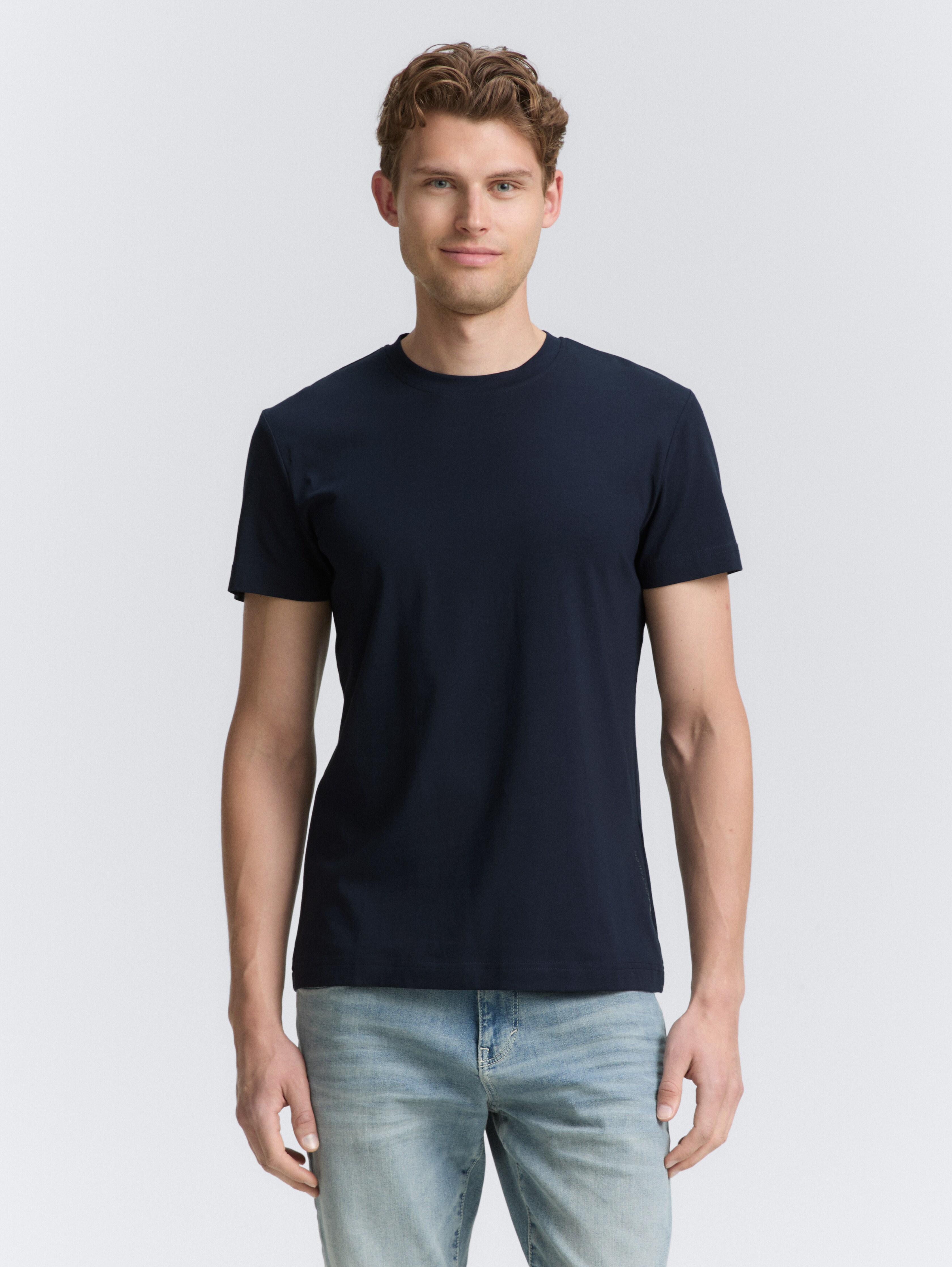 Slim Fit T-Shirt mit Stretch von Men, sky captain blue