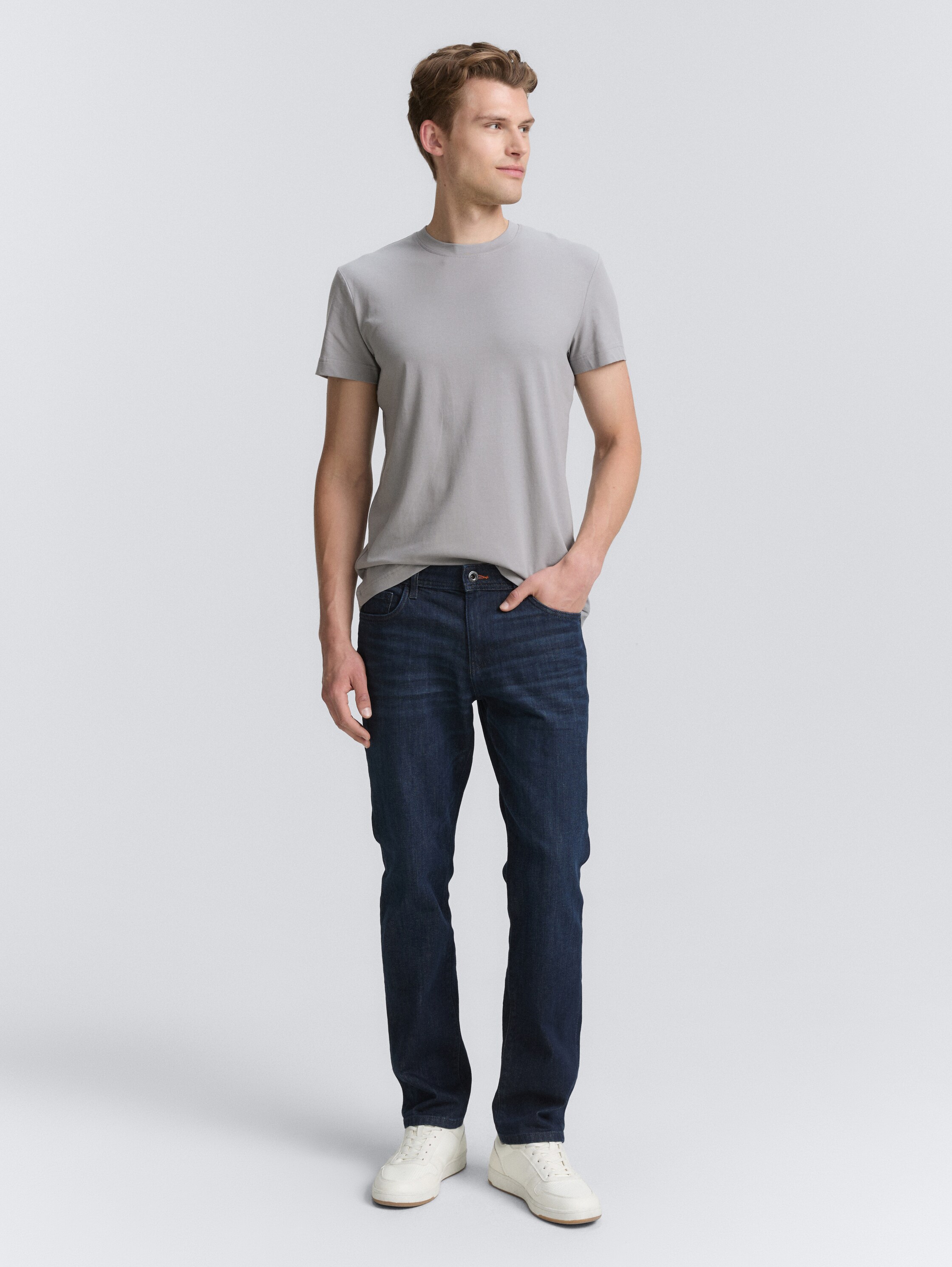 Slim Fit T-Shirt mit Stretch - formal_grey - 