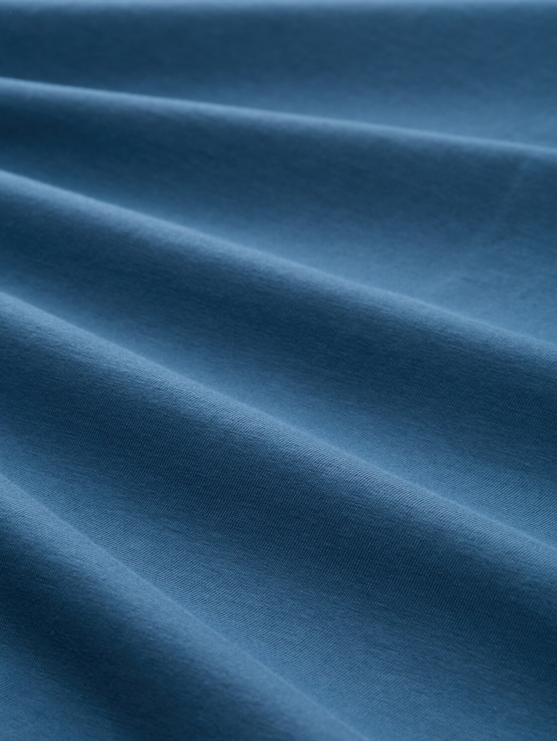 Slim Fit T-Shirt mit Stretch - real teal blue - Material-Ansicht