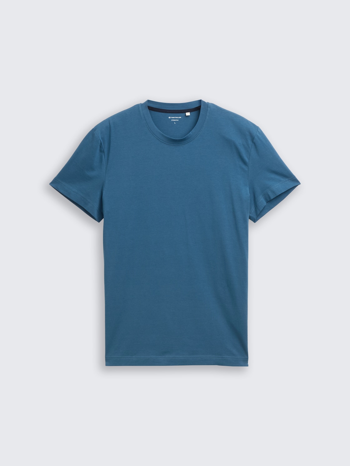 Slim Fit T-Shirt mit Stretch - real teal blue - Vorder-Produkt-Ansicht
