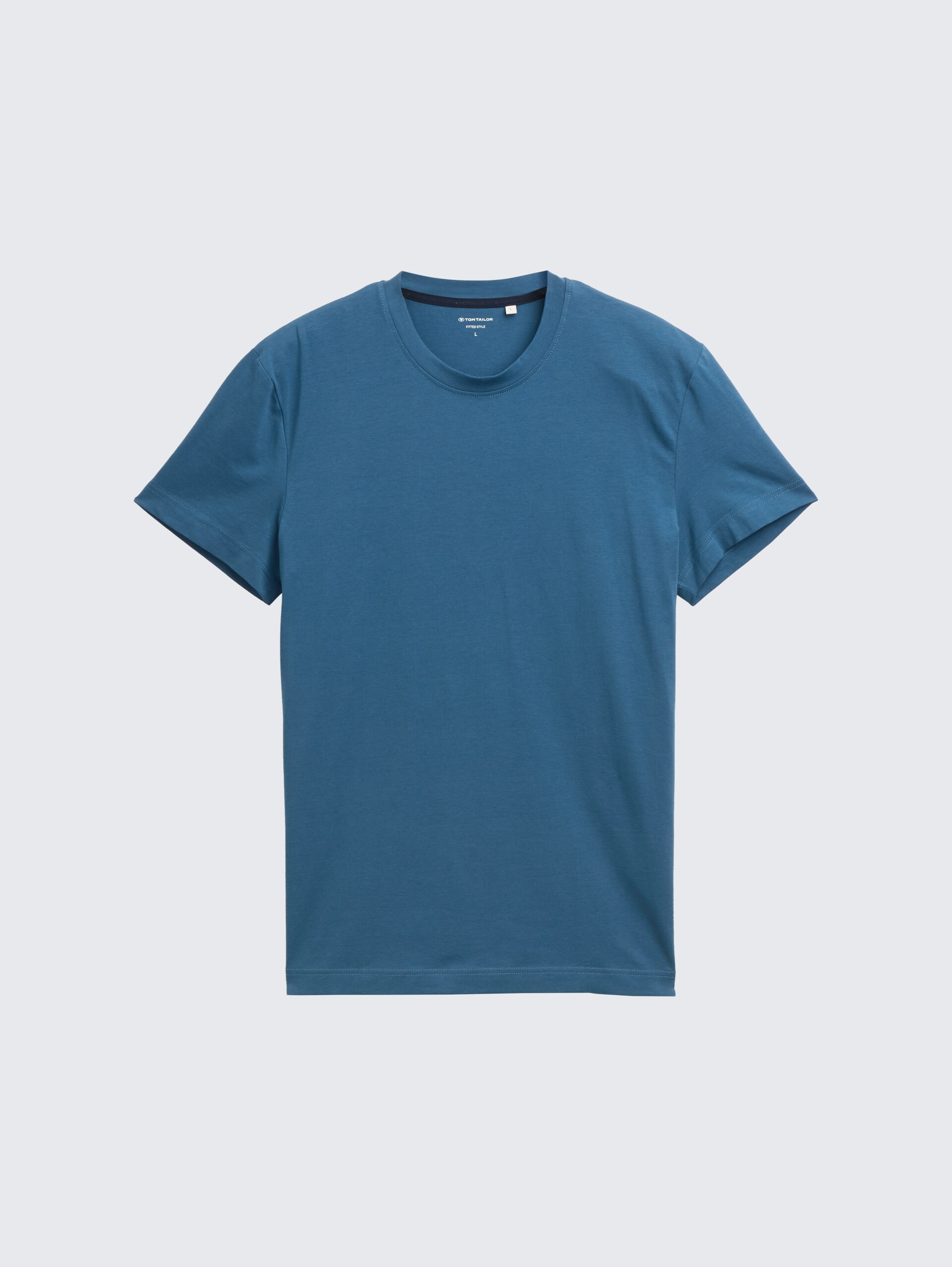 Slim Fit T-Shirt mit Stretch - real teal blue - Vorder-Produkt-Ansicht