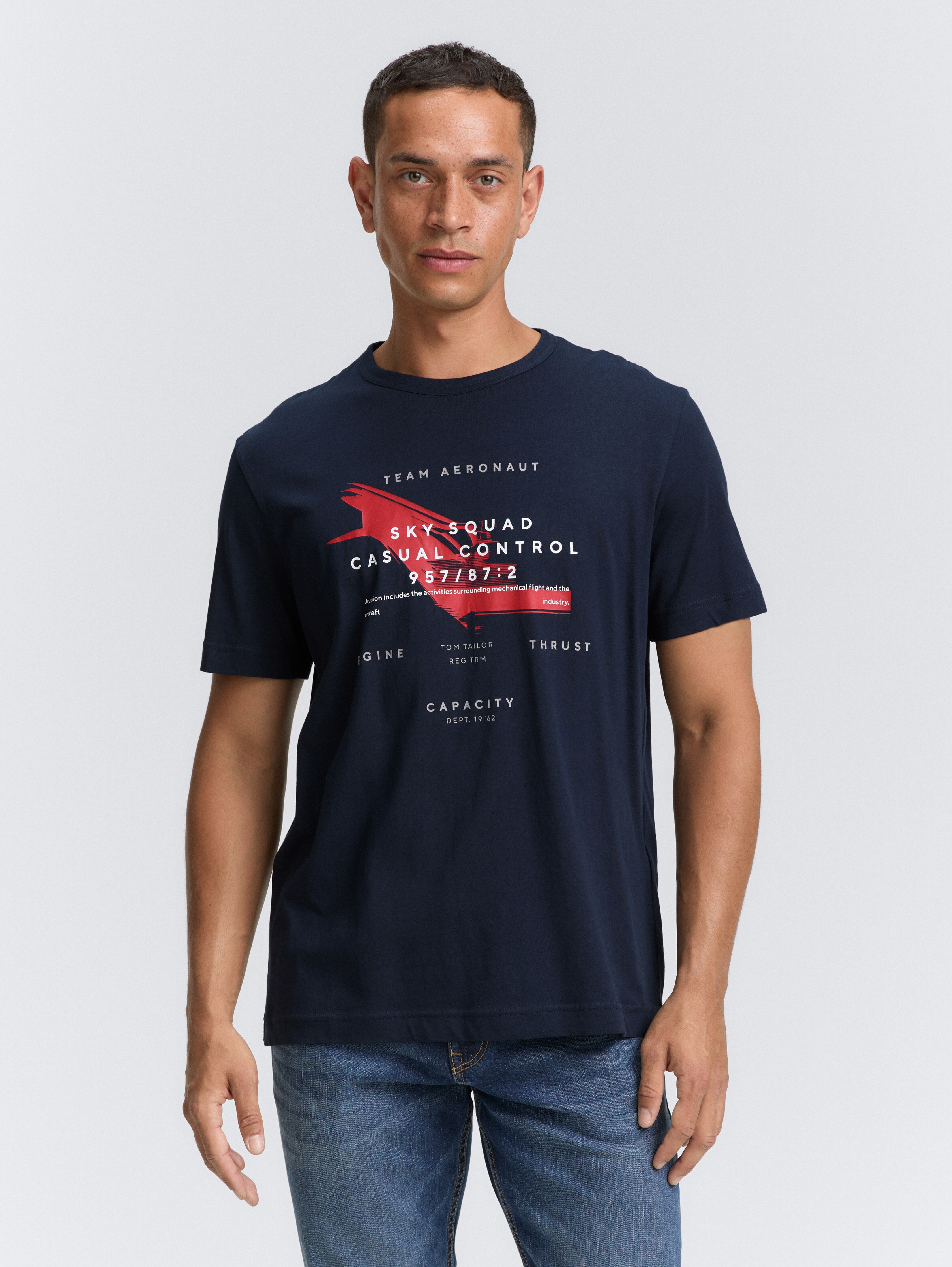 T-Shirt mit Print von Men, sky captain blue