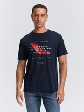 T-shirt avec imprimé - sky captain blue - Découpe Vue de face du modèle