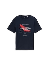 Geselecteerd, T-shirt met print door Tom Tailor, blauw