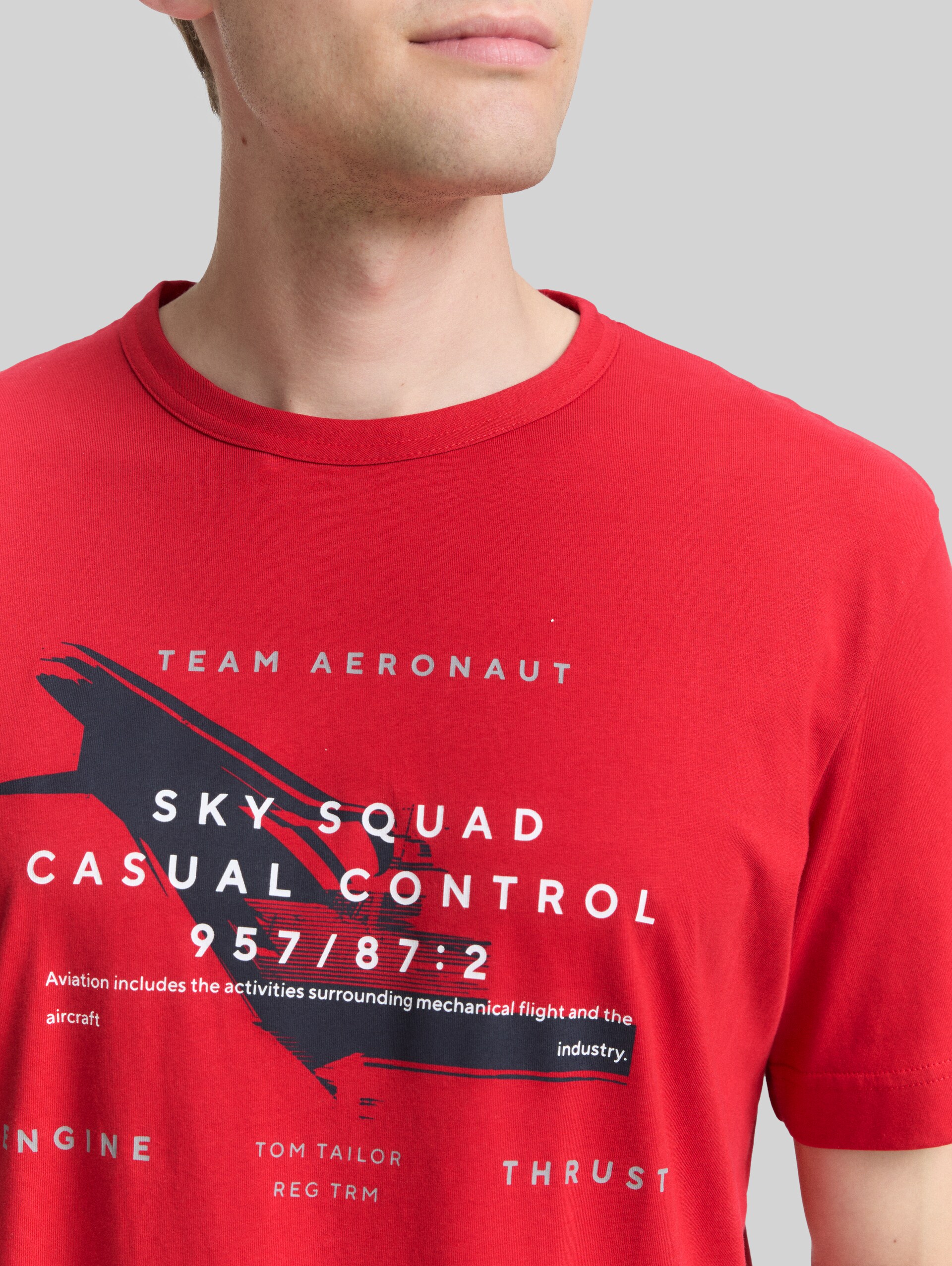 T-shirt with print - Samba Red - Detail model view