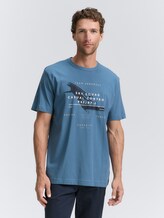 T-shirt imprimé - real teal blue - Découpe Vue de face du modèle