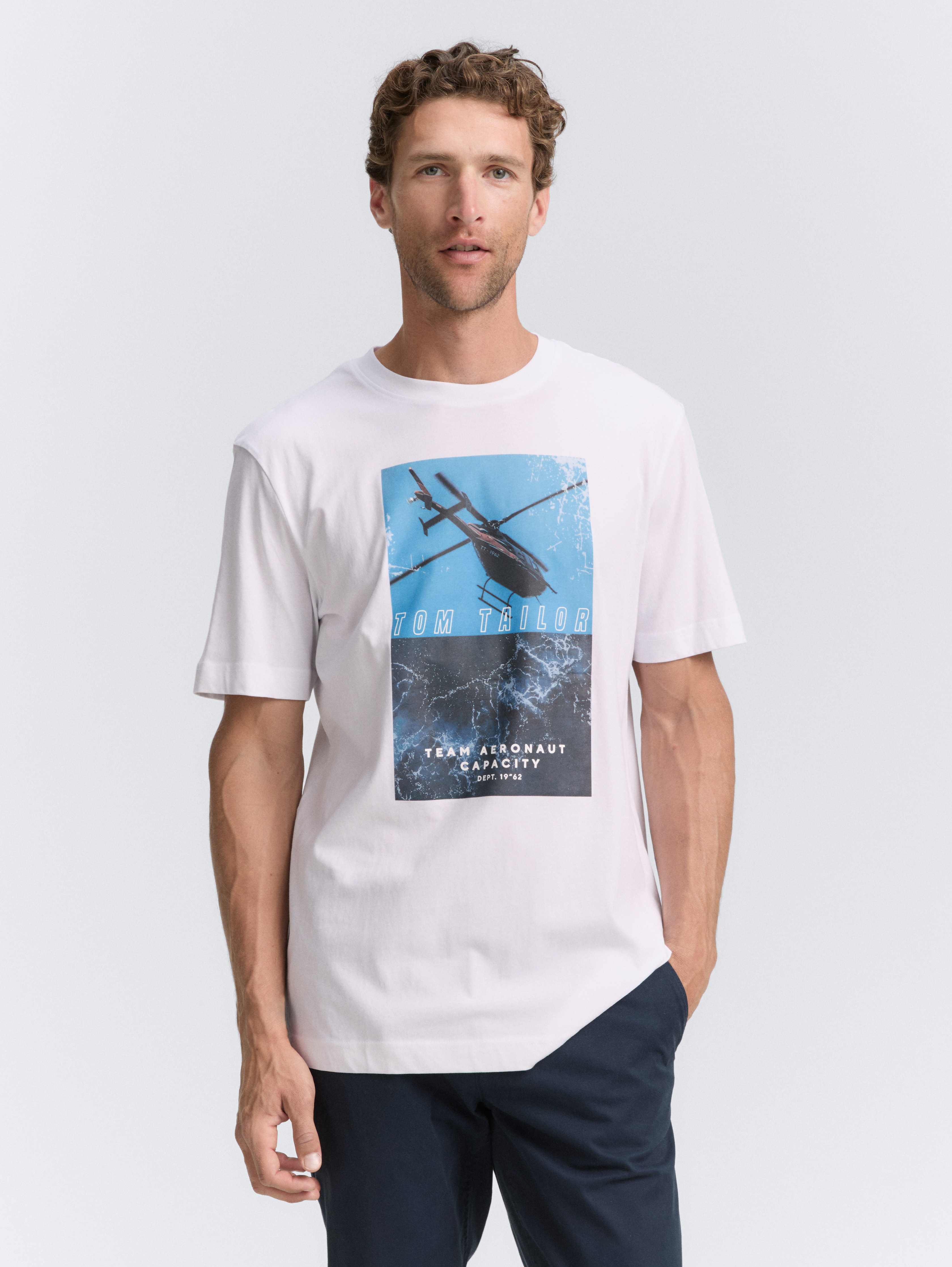 T-Shirt mit Fotoprint von Men, White