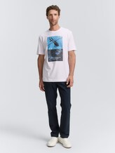 T-shirt à imprimé photo - White - Vue de face du modèle