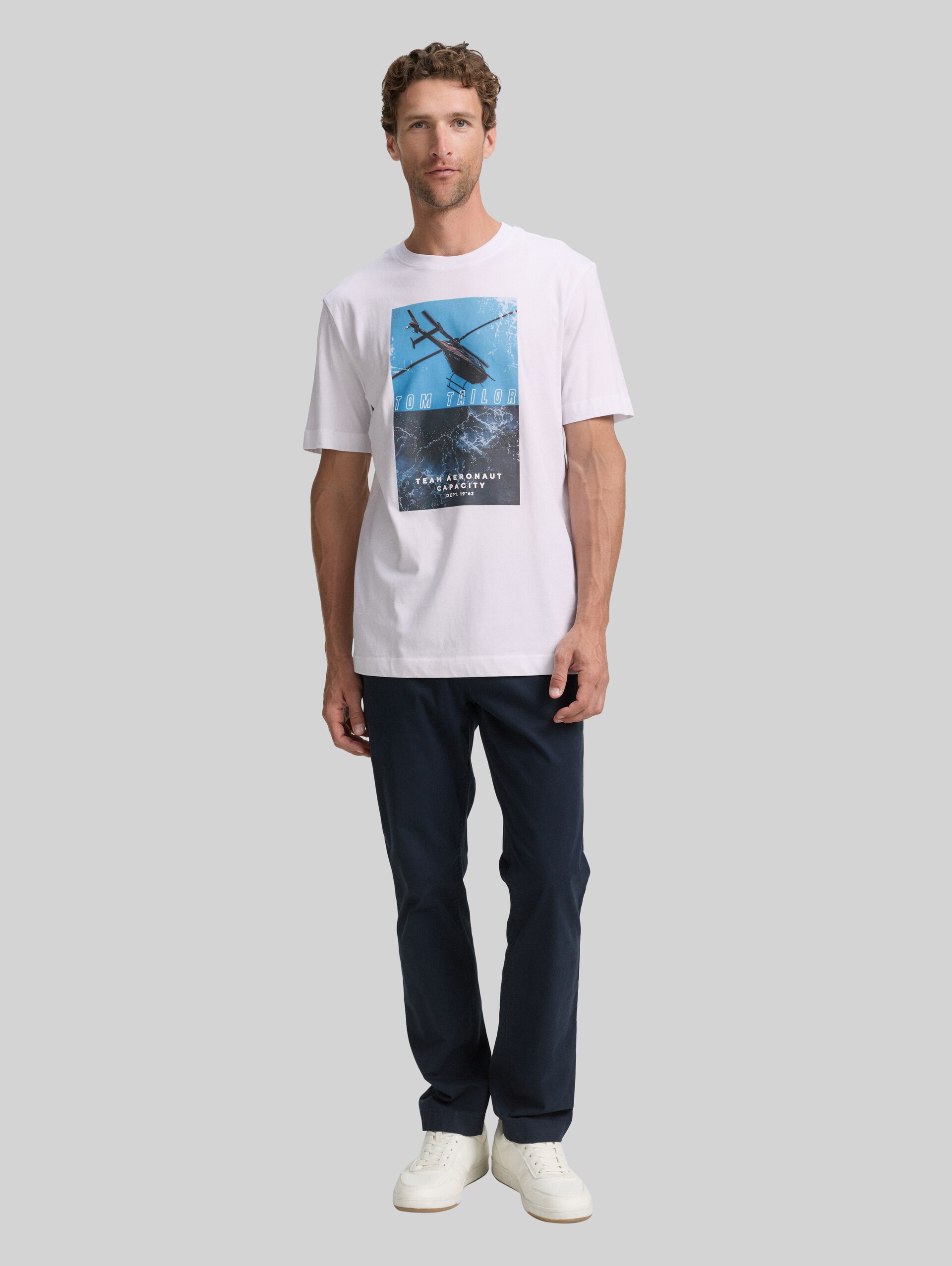 T-Shirt mit Fotoprint - White - Model-Vorderansicht