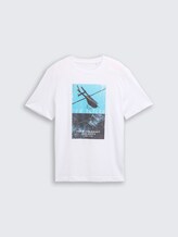 T-shirt à imprimé photo - White - Vue de face du produit