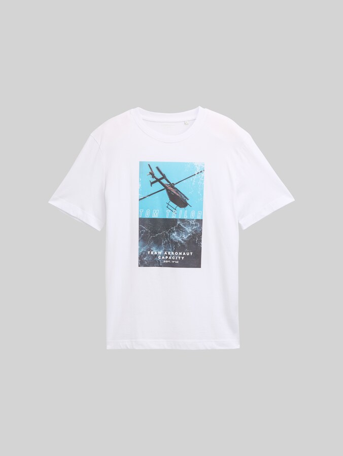 T-shirt avec photo imprimée par Men, White