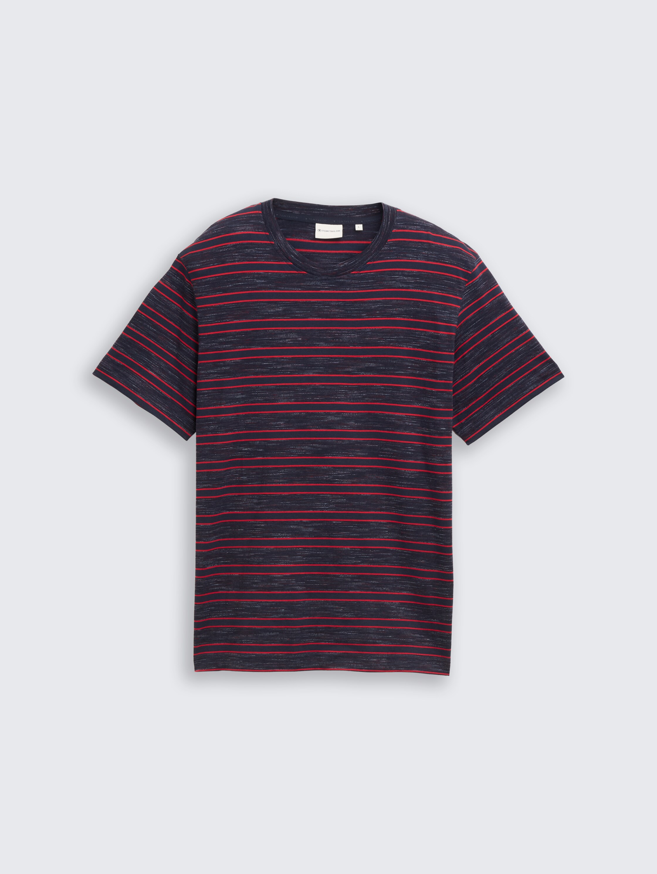 T-shirt met gestreept patroon - navy_yarn_dye_stripe - 