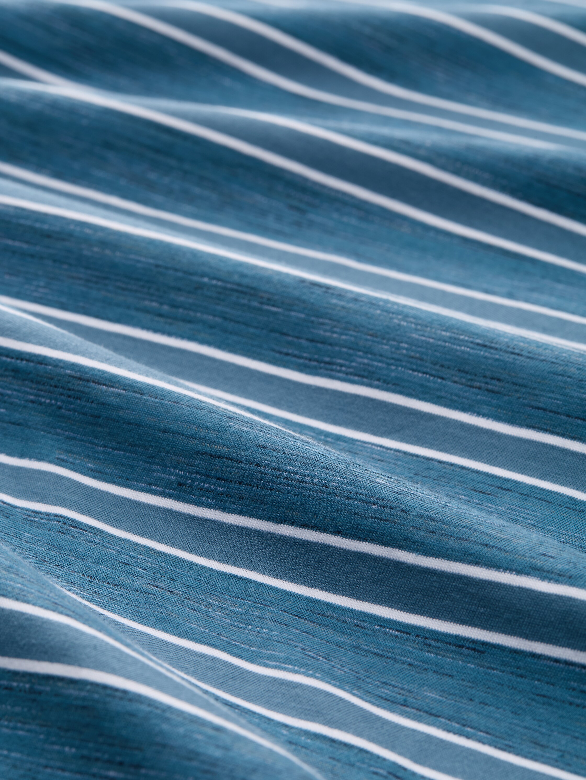 T-shirt met gestreept patroon - real_teal_yarn_dye_stripe - 