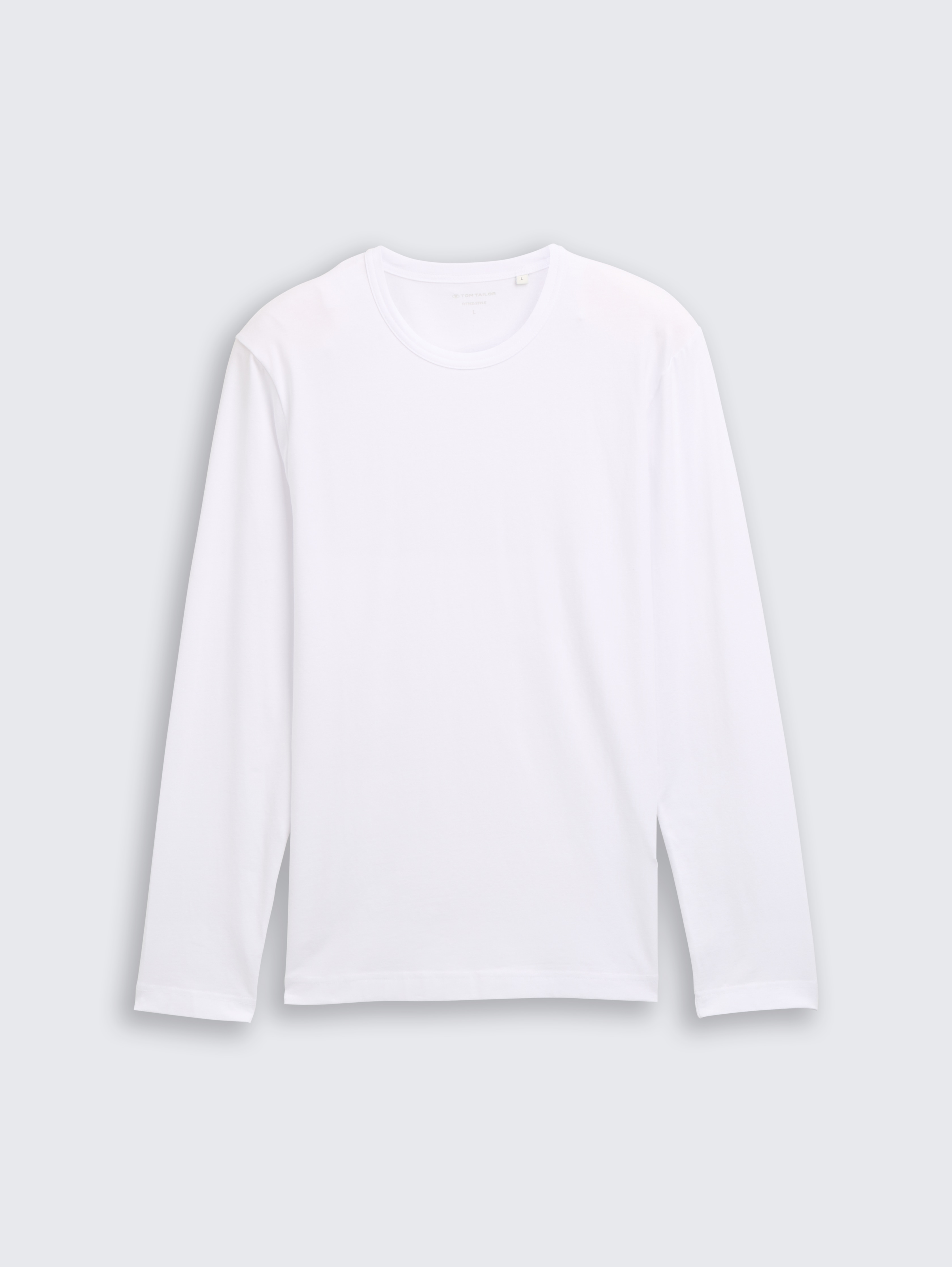 Slim Fit Langarmshirt mit Stretch von Men, White