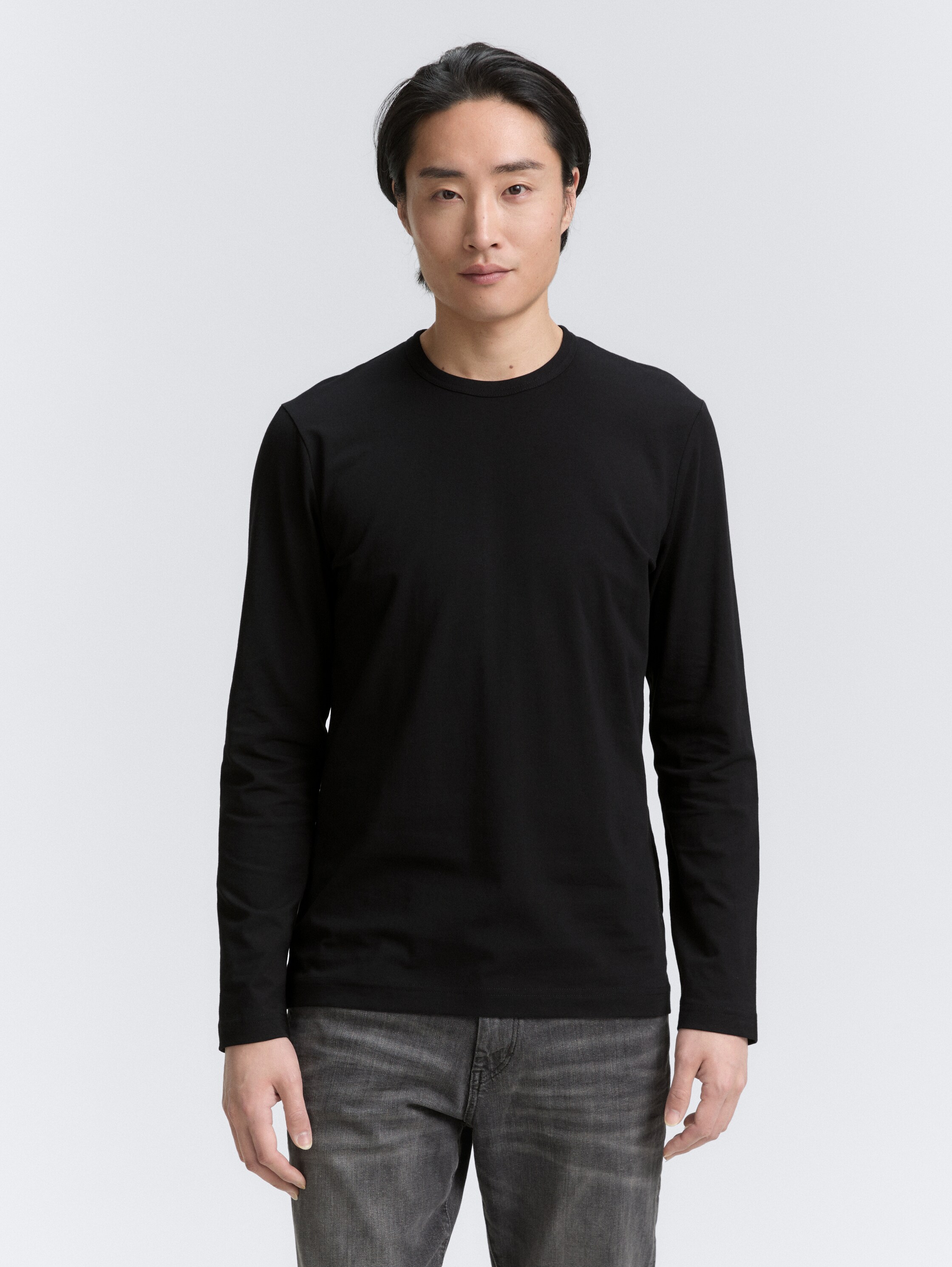 Slim fit overhemd met lange mouwen en stretch - black - 