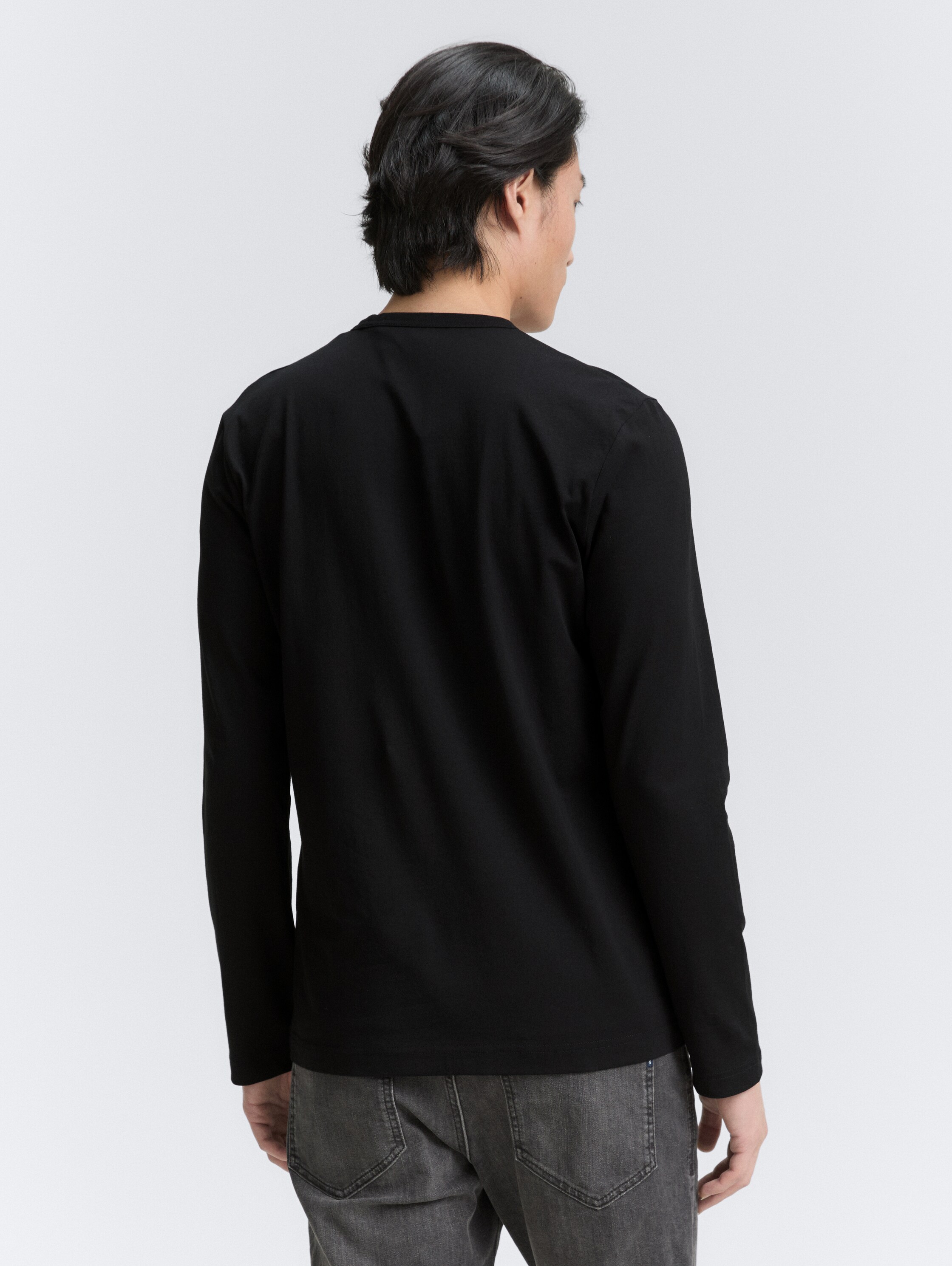 Slim fit overhemd met lange mouwen en stretch - black - 