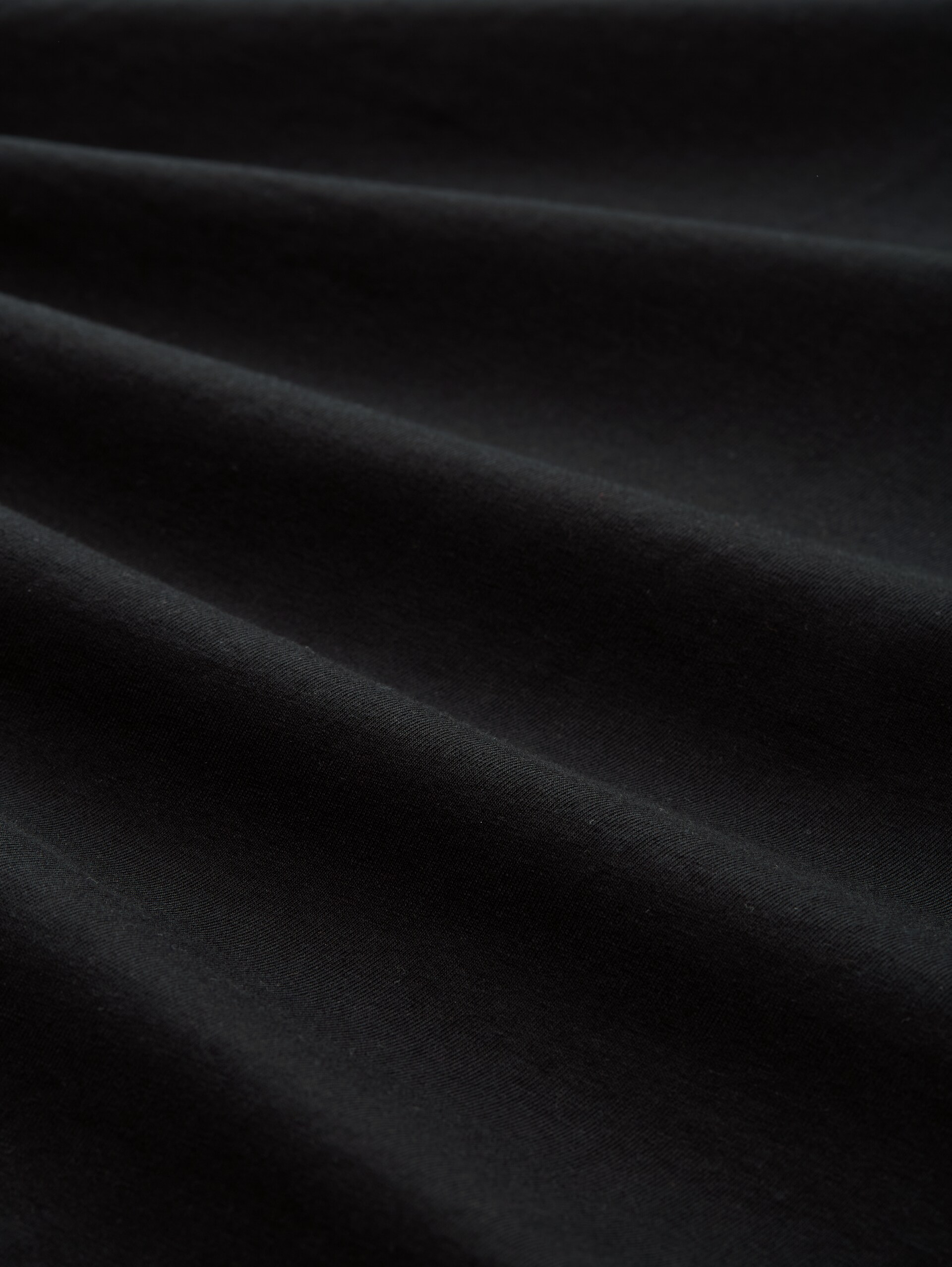 Slim Fit Langarmshirt mit Stretch - Black - Material-Ansicht