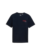 Ausgewählt, T-Shirt mit Print von Tom Tailor, blau