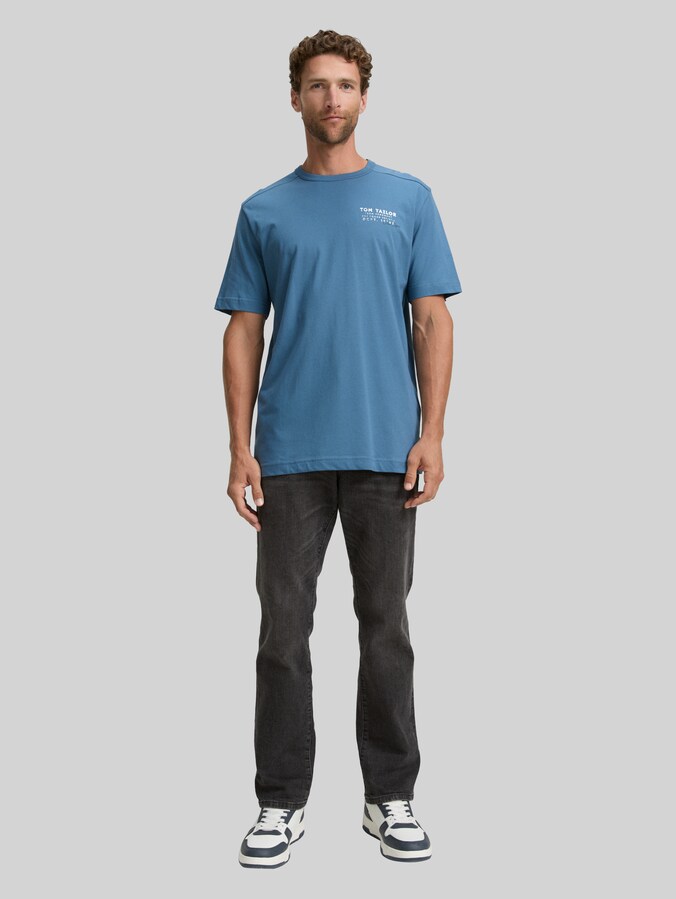 T-Shirt mit Print von Men, real teal blue