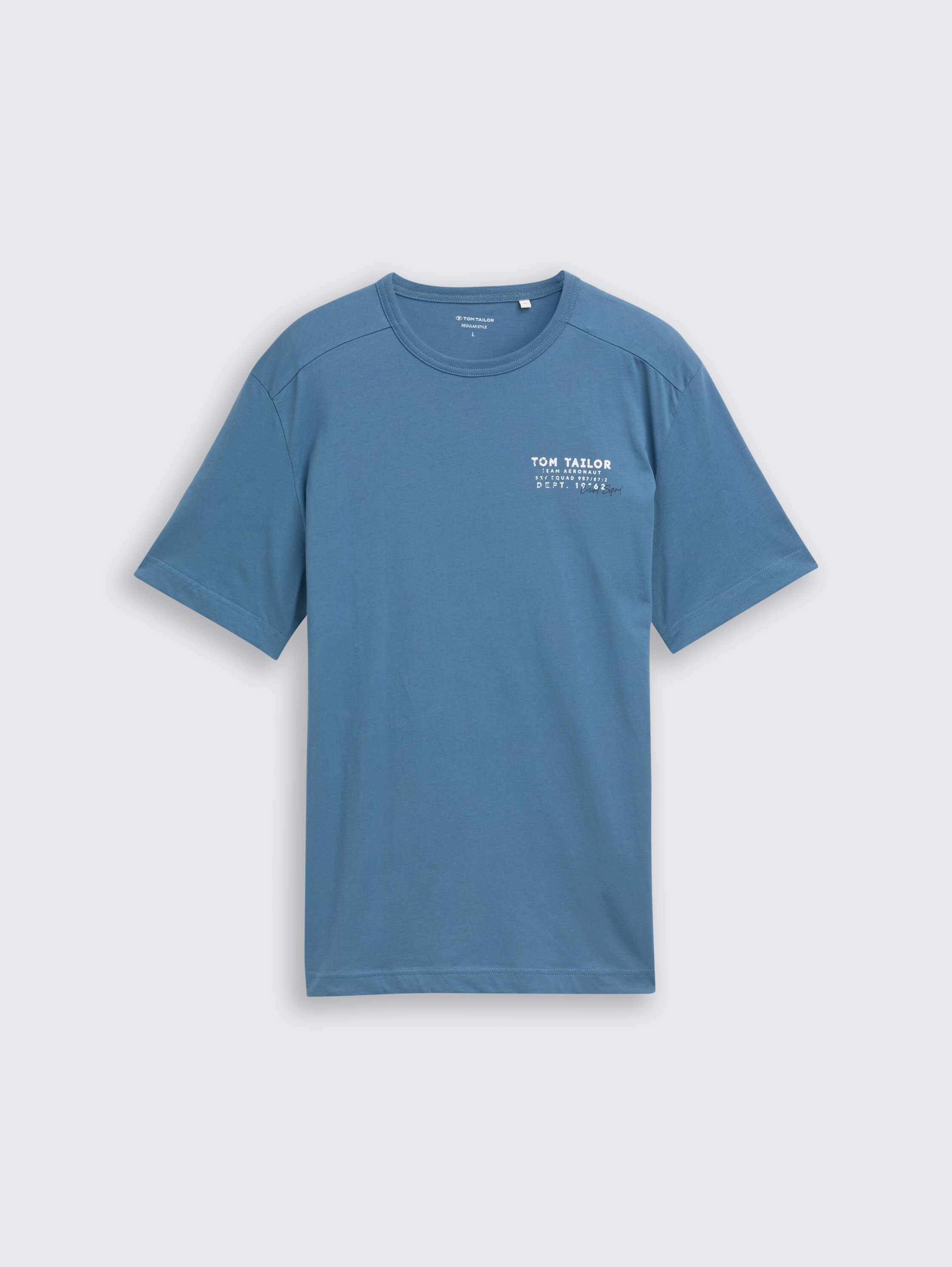 T-shirt with print - real teal blue - Front product view
