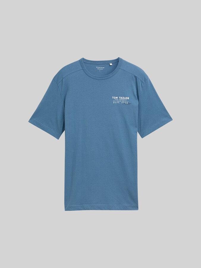T-Shirt mit Print von Men, real teal blue