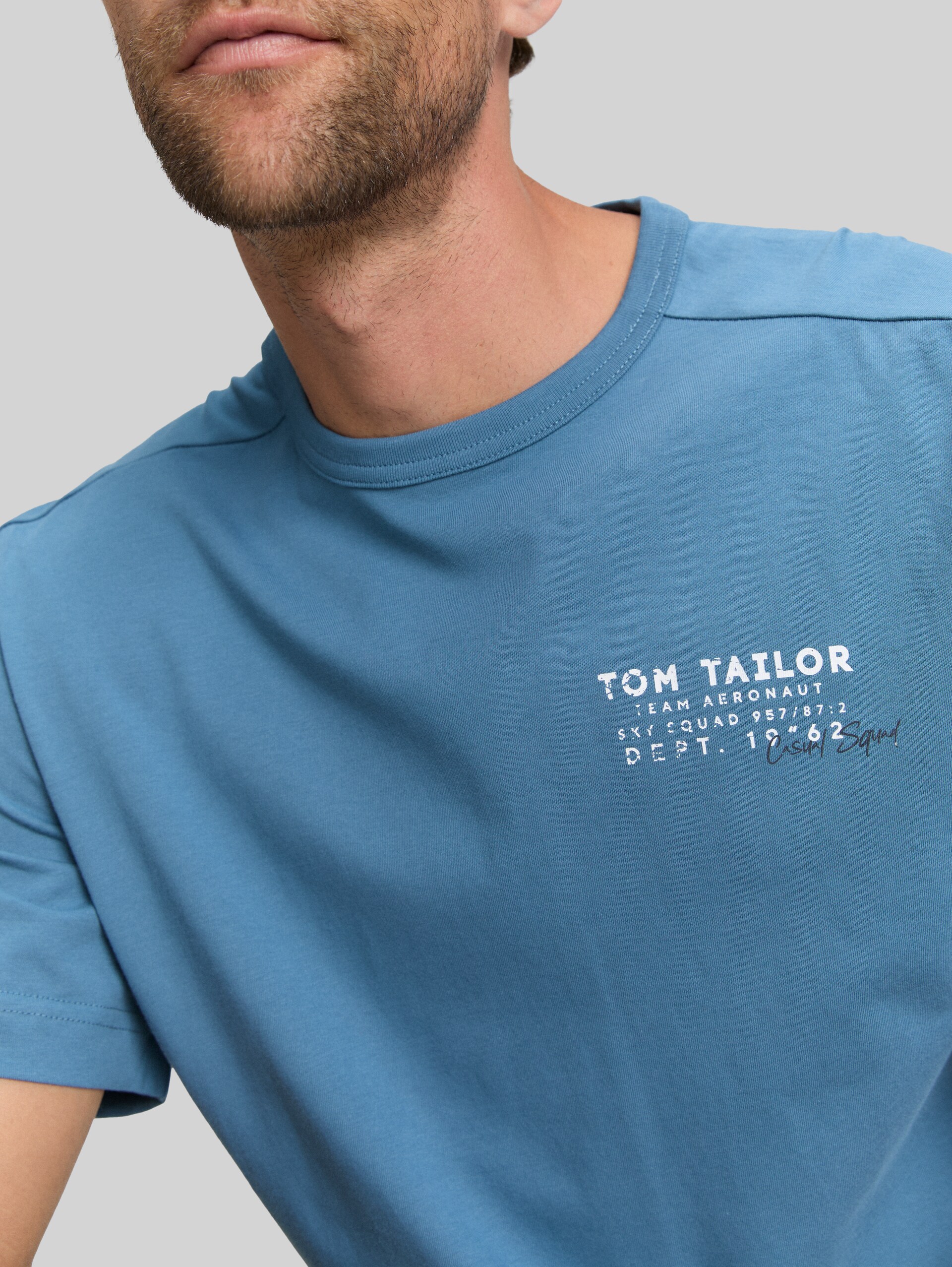 T-shirt with print - real teal blue - Detail model view