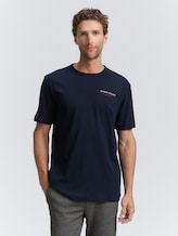T-shirt à col rond - sky captain blue - Découpe Vue de face du modèle