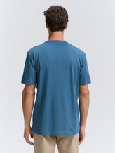 T-shirt à col rond - real teal blue - Découpe Vue arrière du modèle