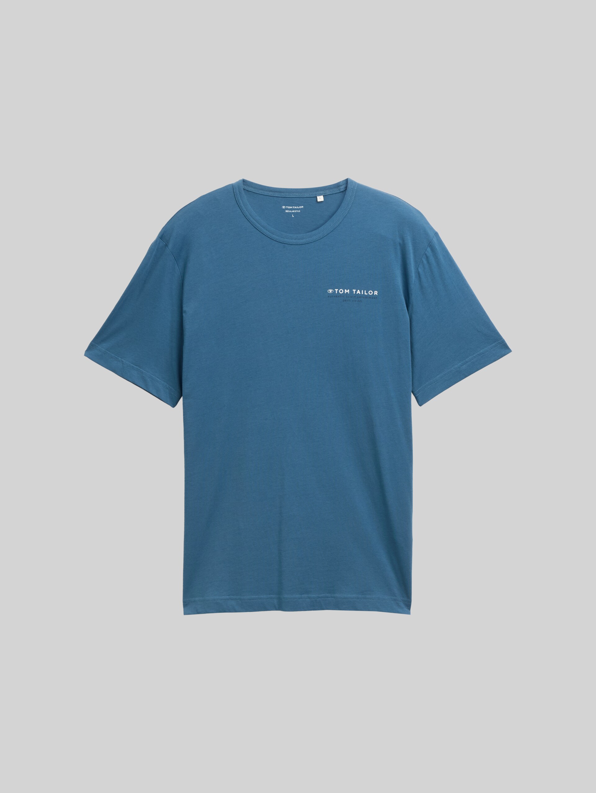 T-shirt with print - real teal blue - Front product view