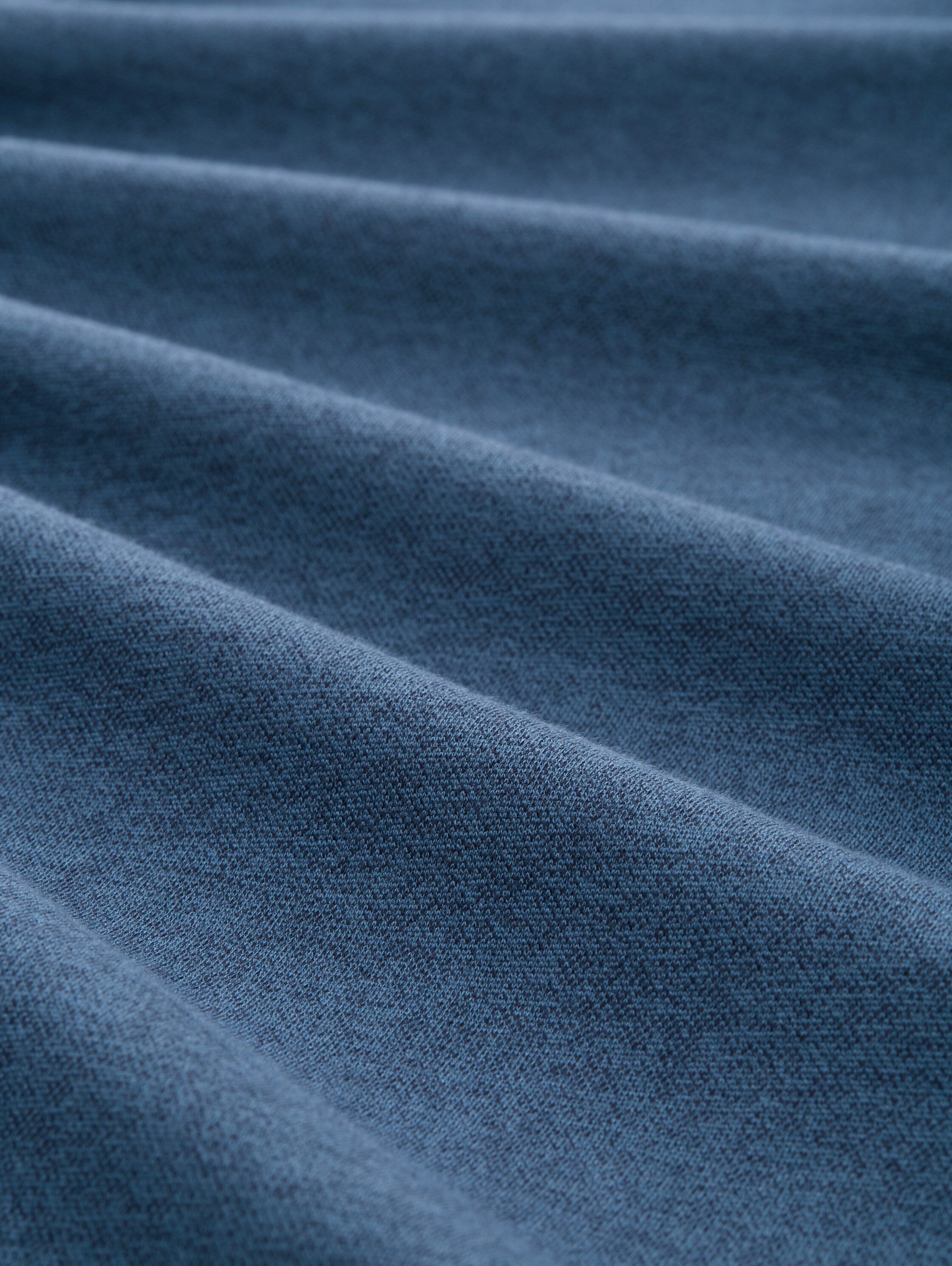 T-shirt Snood à manches longues en coton - teal grindle structure - Vue de la matière