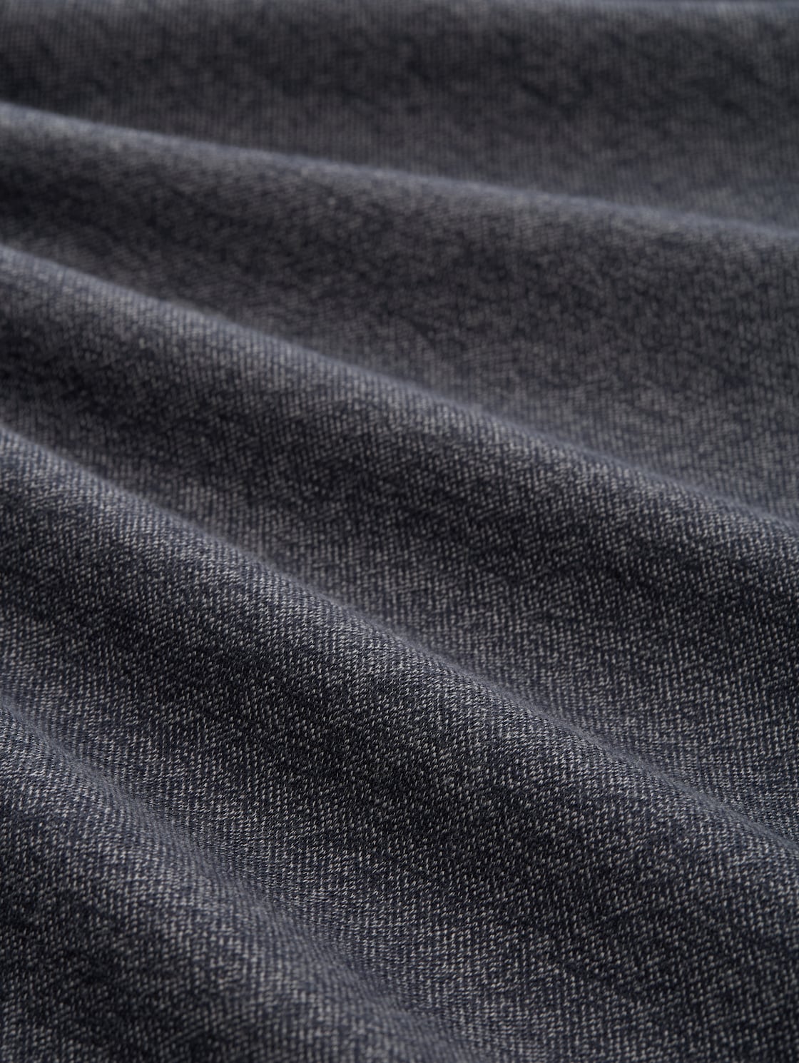 Snood Langarmshirt aus Baumwolle - navy grey grindle structure - Material-Ansicht