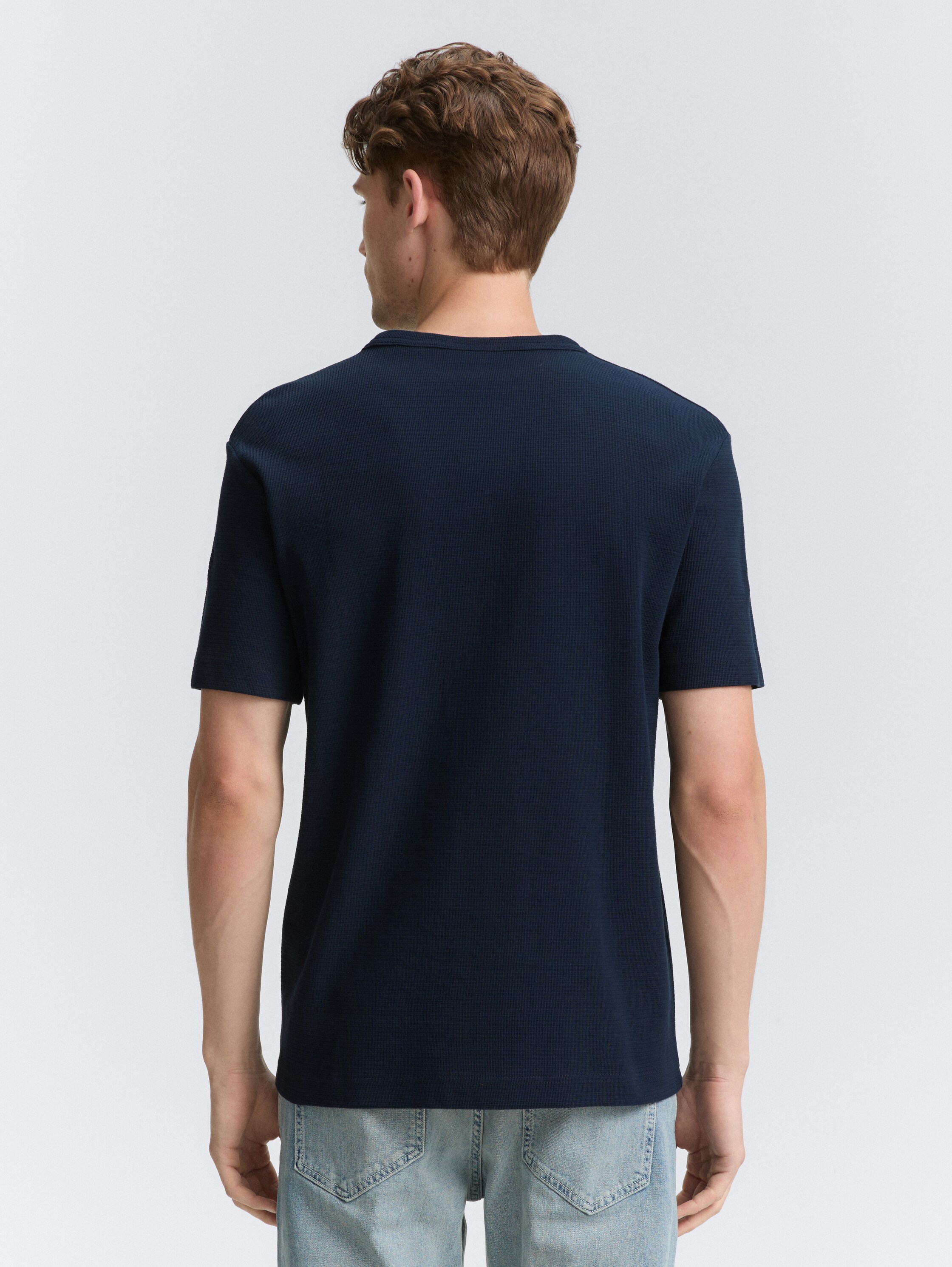 T-shirt met logo-badge - sky_captain_blue_1 - 