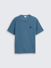 T-shirt avec badge logo - real teal blue - Vue de face du produit