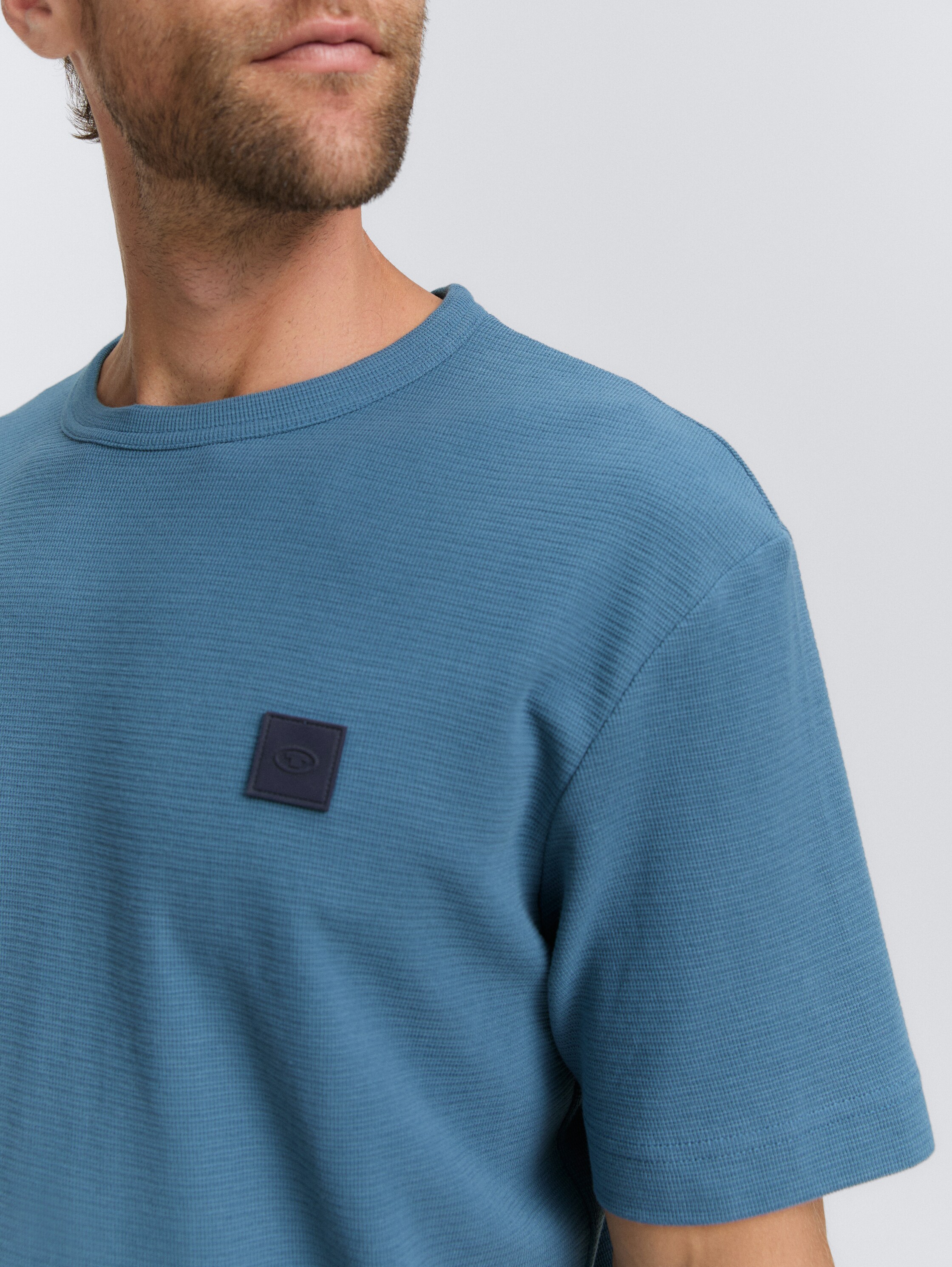 T-shirt met logo-badge - real_teal_blue - 