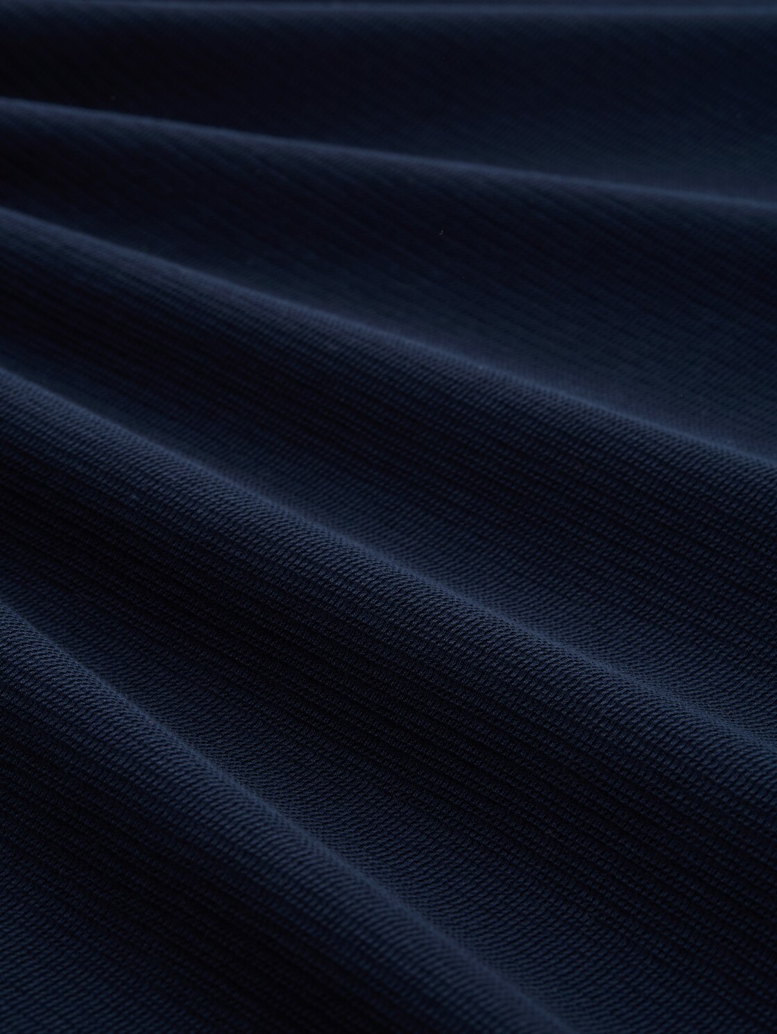 Ripp Henley Langarmshirt mit Brusttasche - sky captain blue - Material-Ansicht