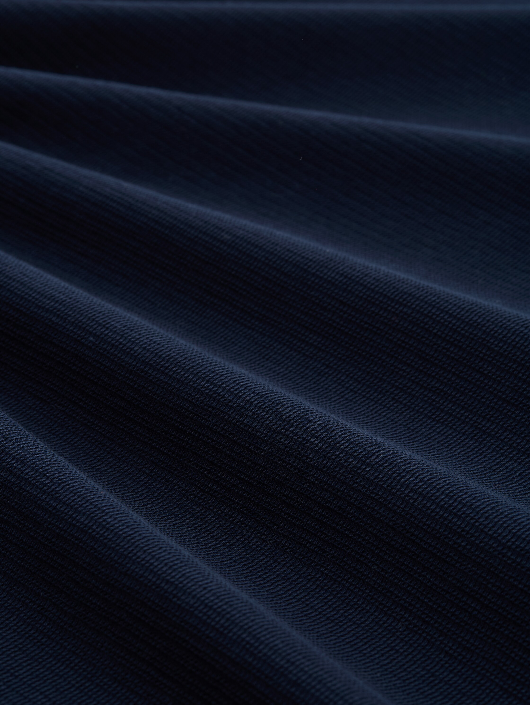 Ripp Henley Langarmshirt mit Brusttasche - sky captain blue - Material-Ansicht