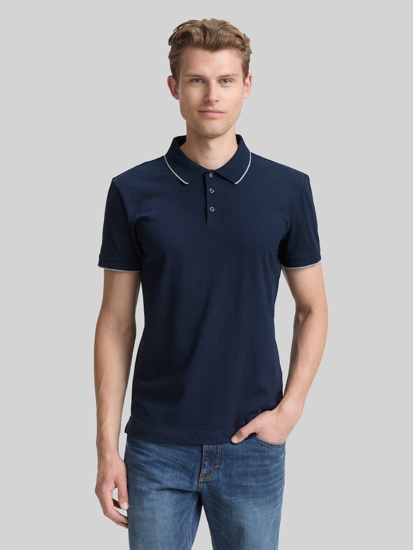 Slim Fit Jersey Poloshirt mit Stretch von Men, sky captain blue