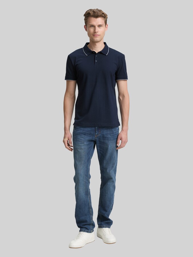 Slim Fit Jersey Poloshirt mit Stretch von Men, sky captain blue