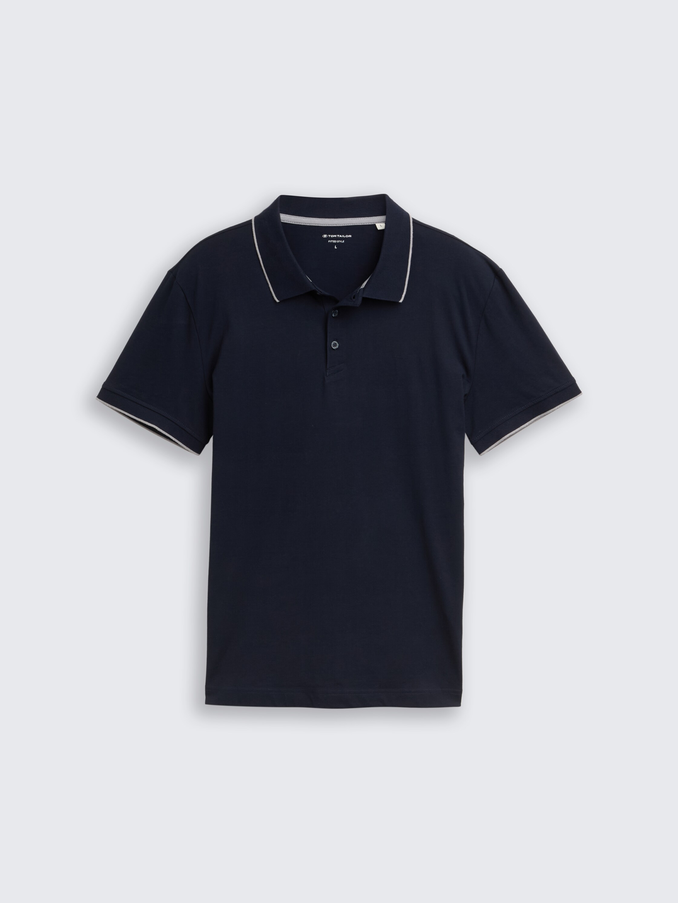 Slim Fit Jersey Poloshirt mit Stretch - sky_captain_blue_1 - 