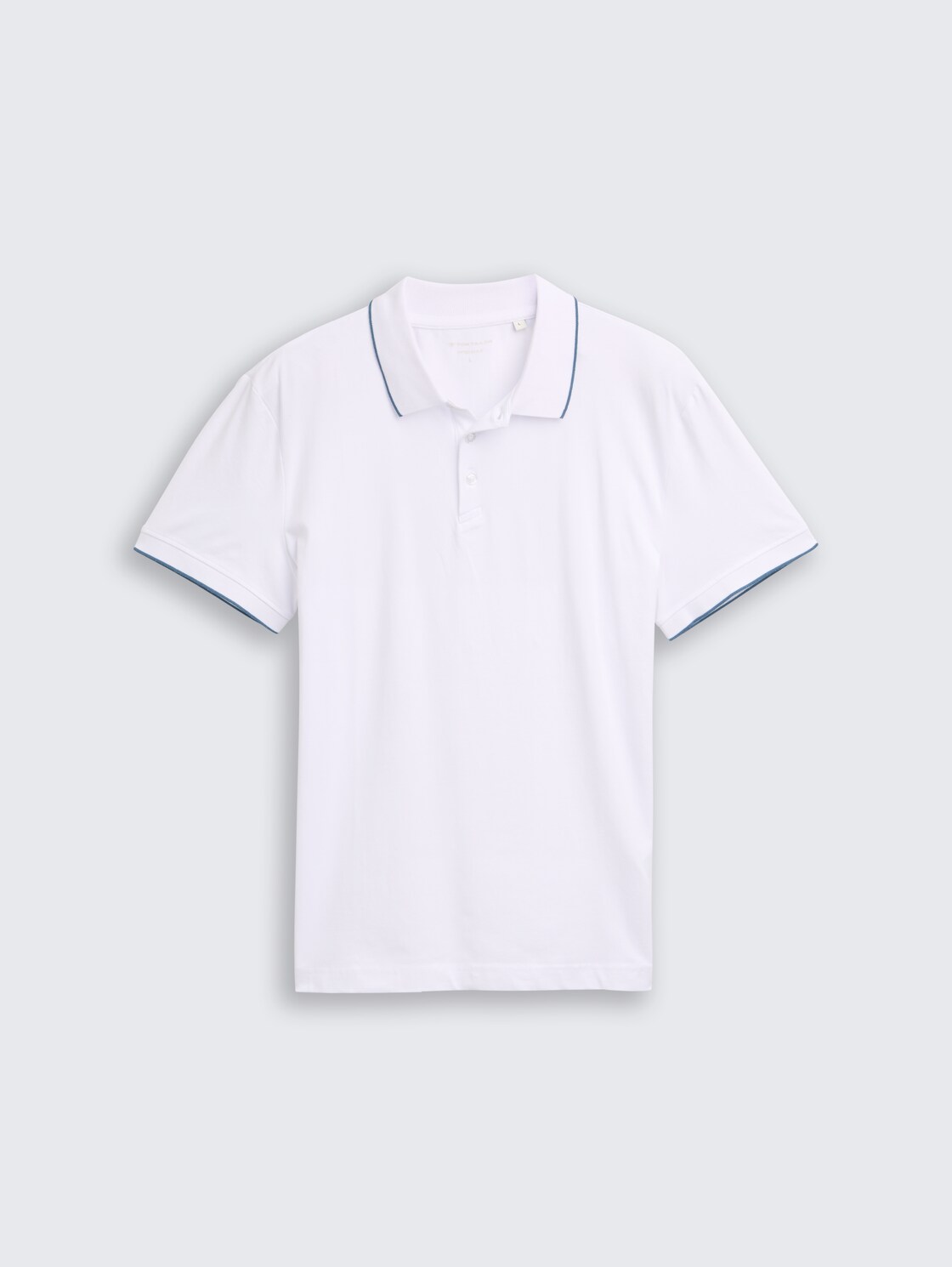 Slim Fit Jersey Poloshirt mit Stretch - White