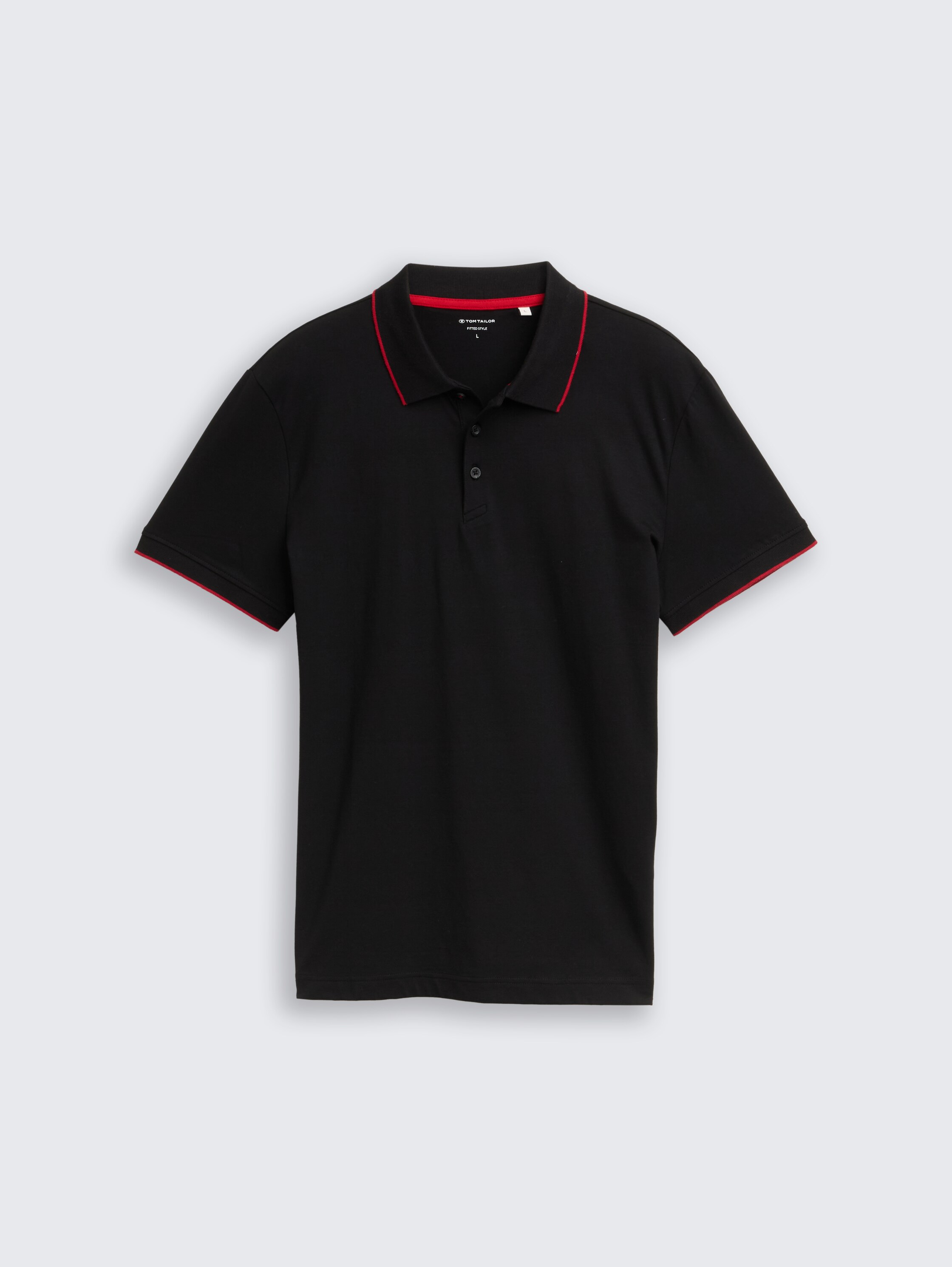 Slim Fit Jersey Poloshirt mit Stretch - black - 