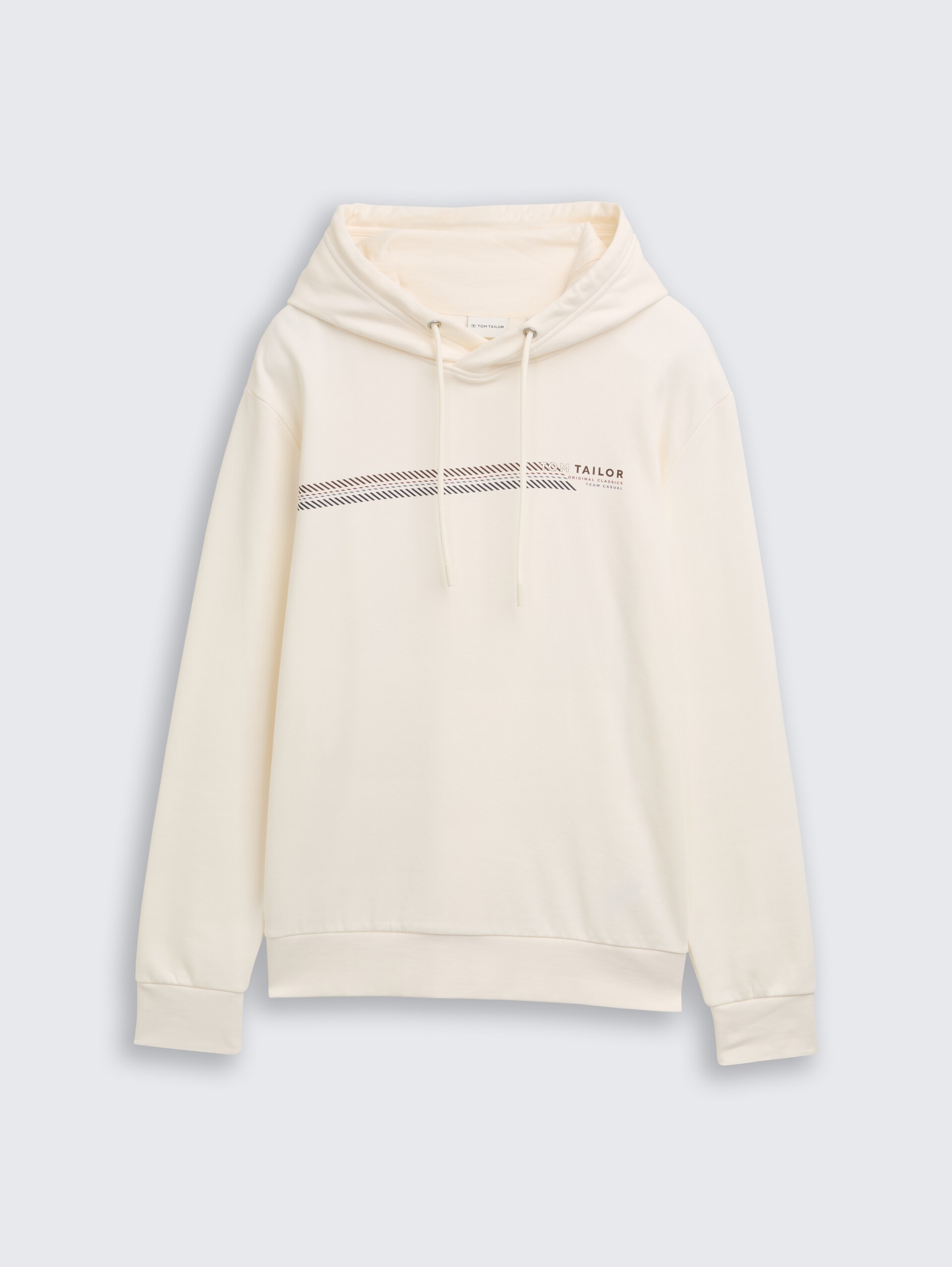 Hoodie Sweatshirt mit Logo-Print - Wool White - Vorder-Produkt-Ansicht
