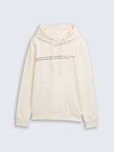 Sweatshirt à capuche avec logo imprimé - Wool White - Vue de face du produit