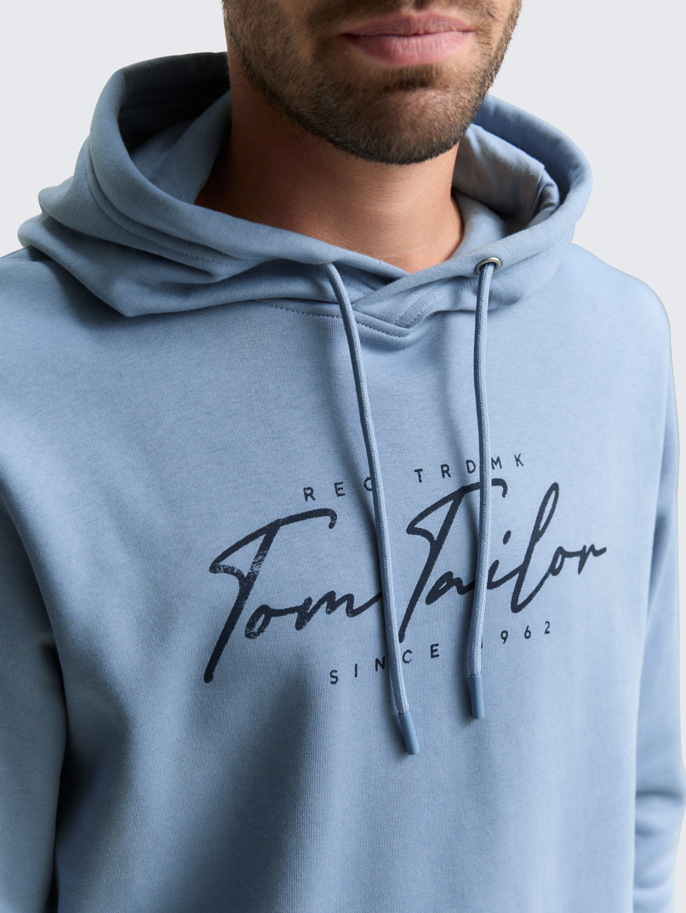 Hoodie-sweatshirt met logoprint - faded_denim_blue - 