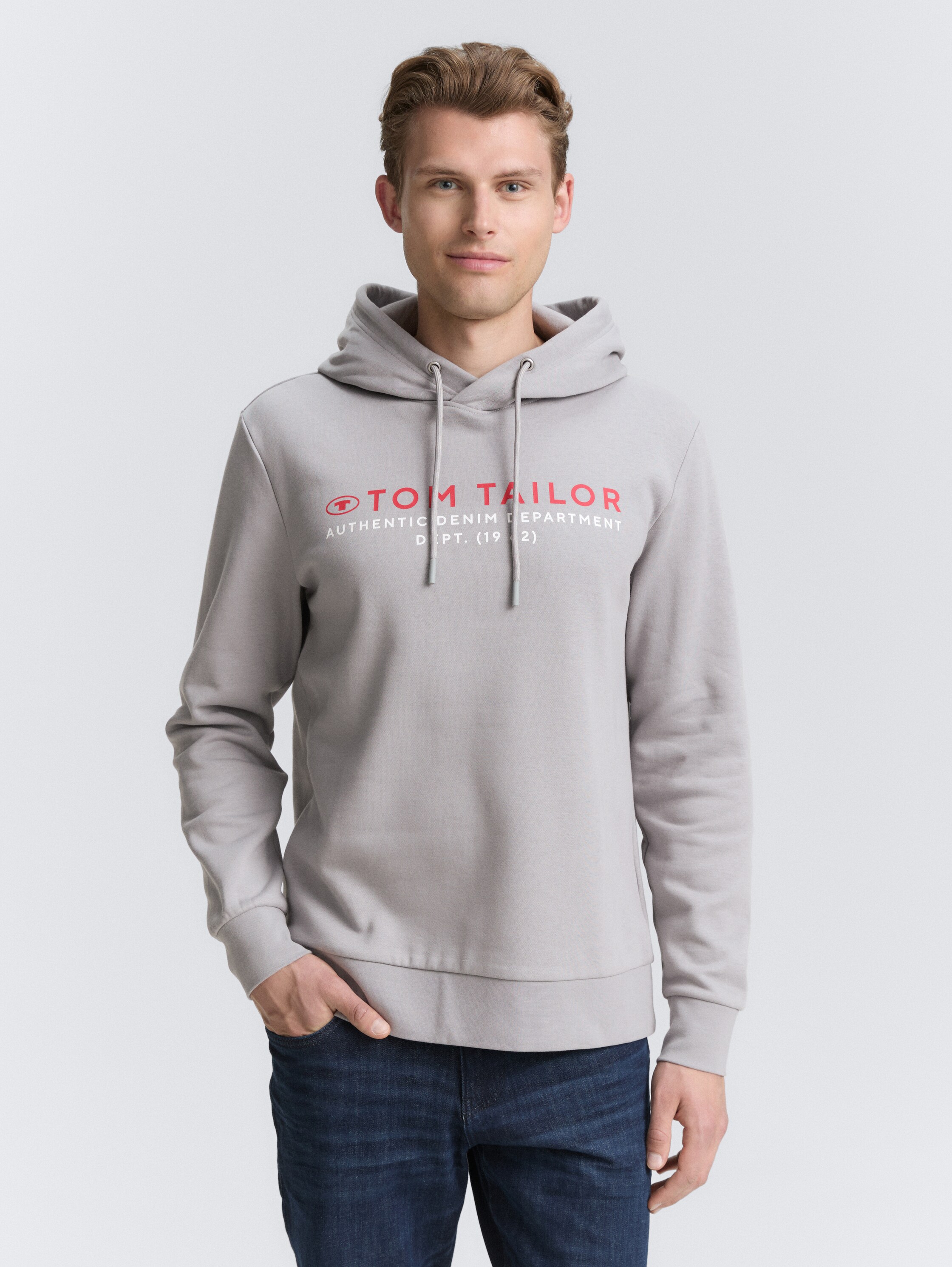 Hoodie Sweatshirt mit Logo-Print - formal_grey - 
