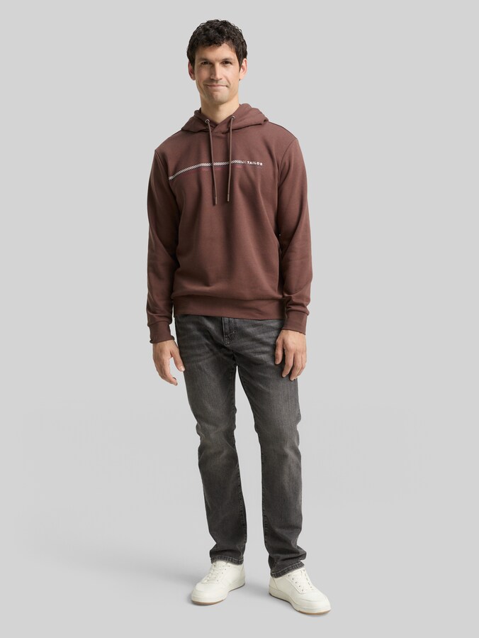 Hoodie Sweatshirt mit Logo-Print von Men, bag brown