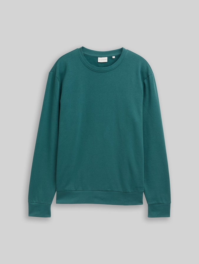 Basic Sweatshirt in Unifarben von Men, Jasper Green