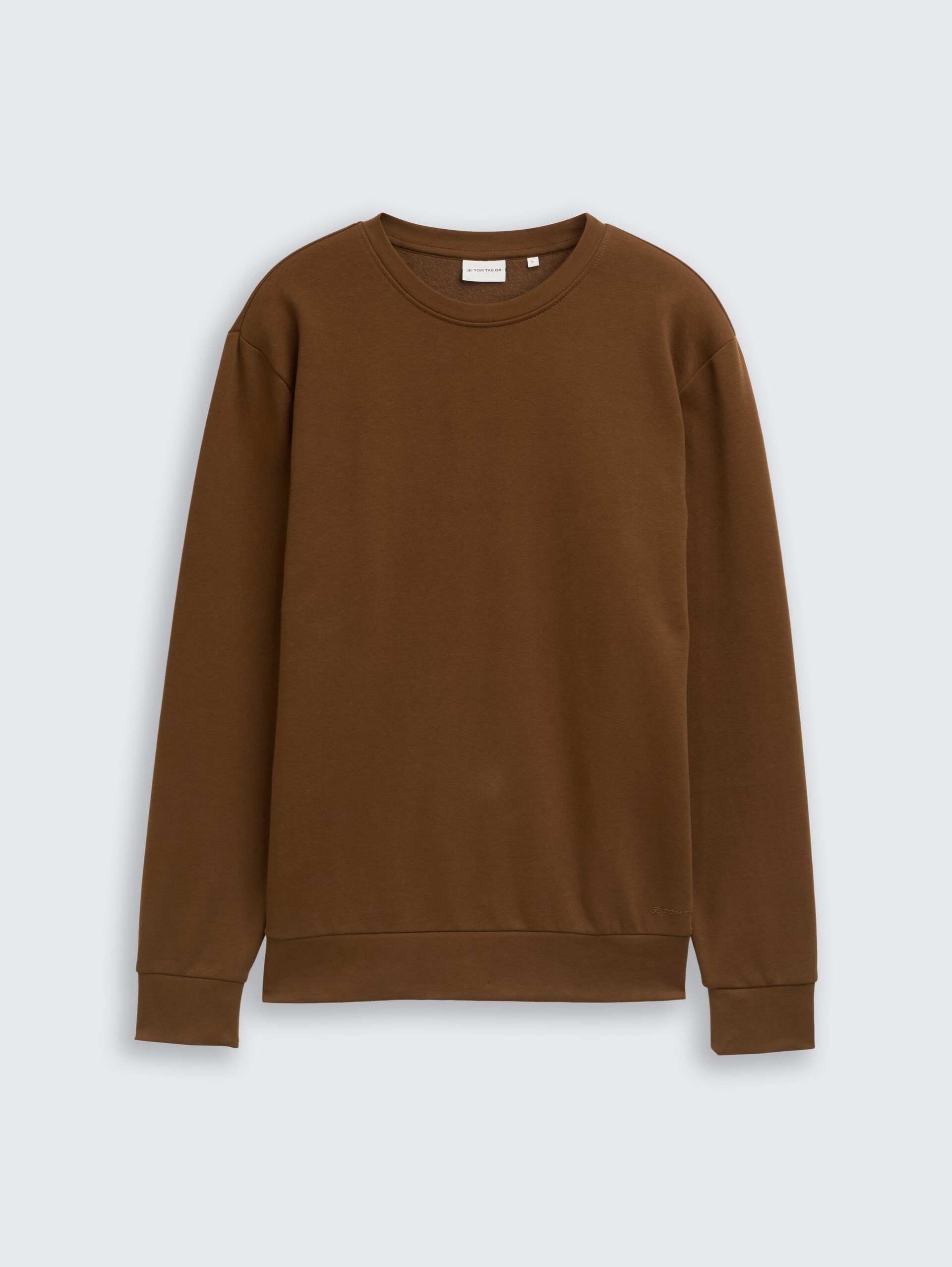 Basic Sweatshirt in Unifarben - dark palm - Vorder-Produkt-Ansicht
