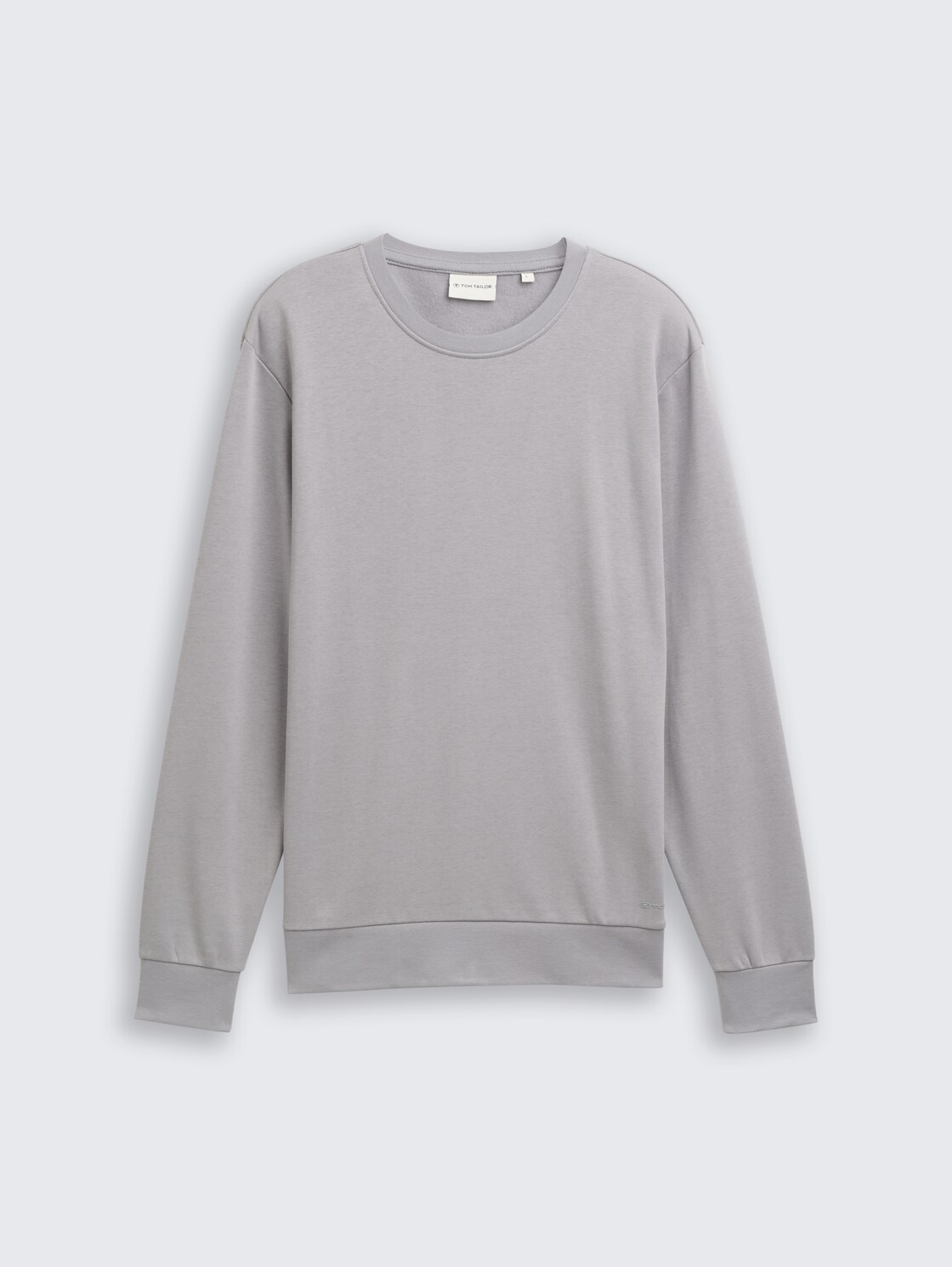 Basic Sweatshirt in Unifarben - formal grey - Vorder-Produkt-Ansicht