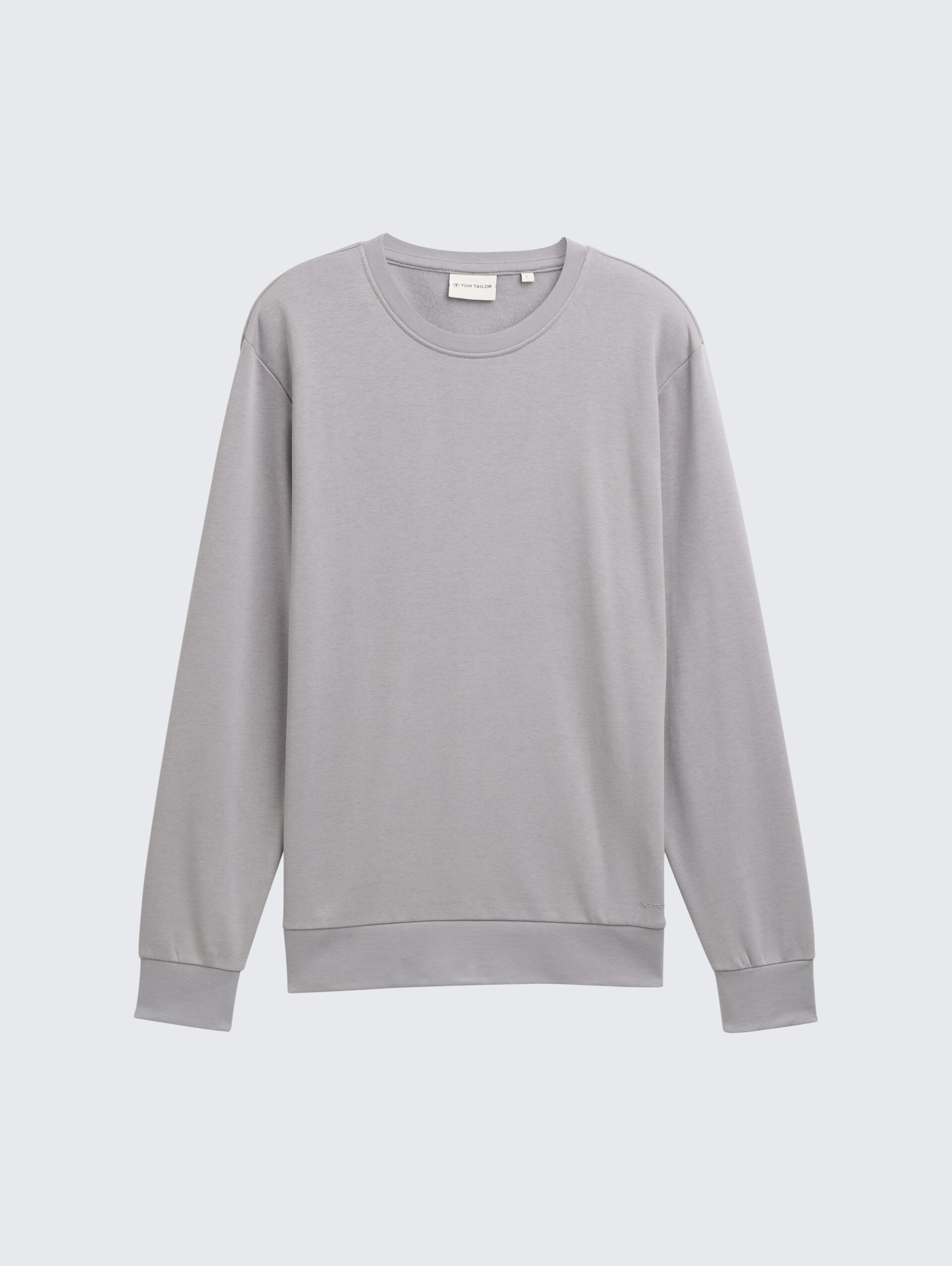Basic Sweatshirt in Unifarben - formal grey - Vorder-Produkt-Ansicht